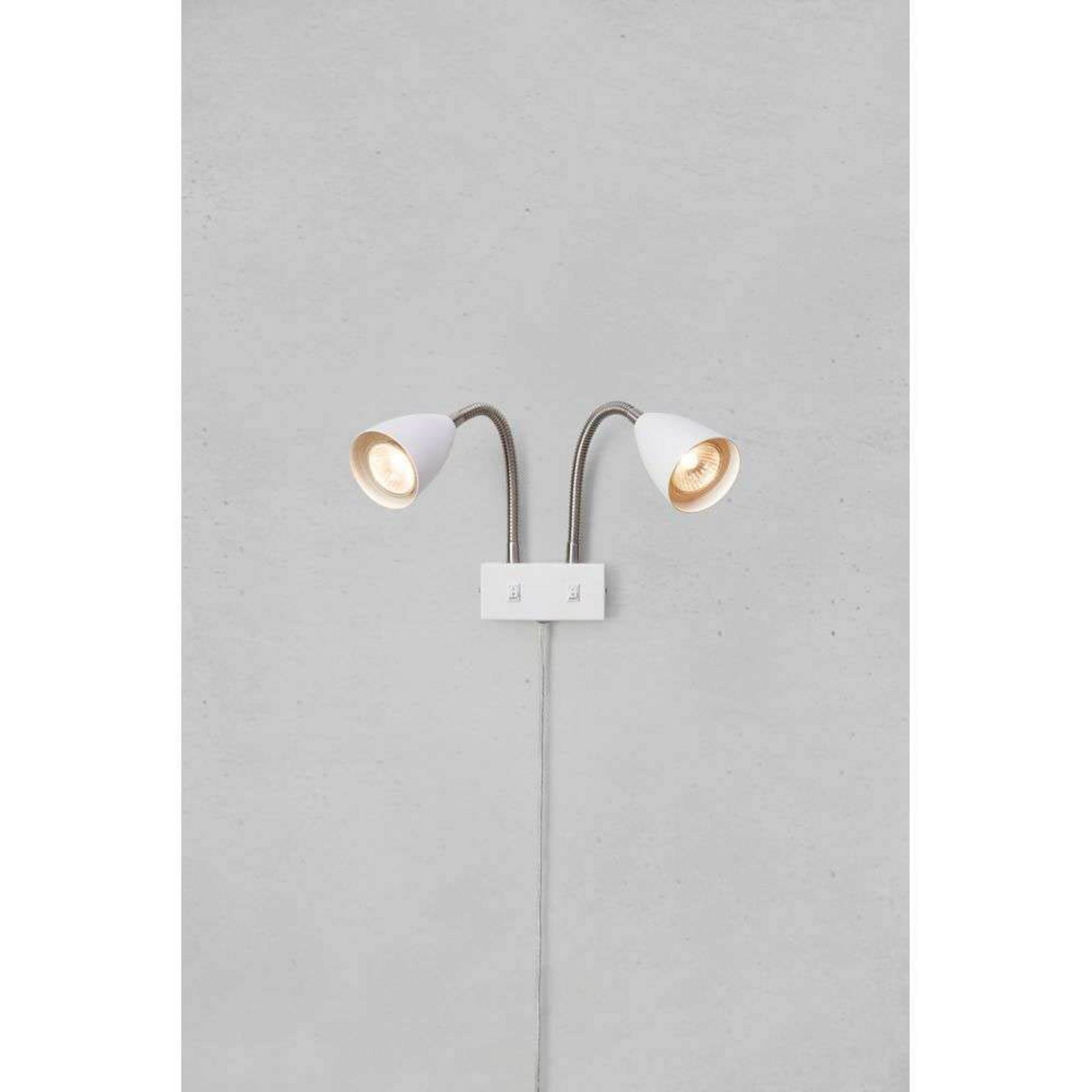 Ciro 2 Wandleuchte White/Steel  - Markslöjd