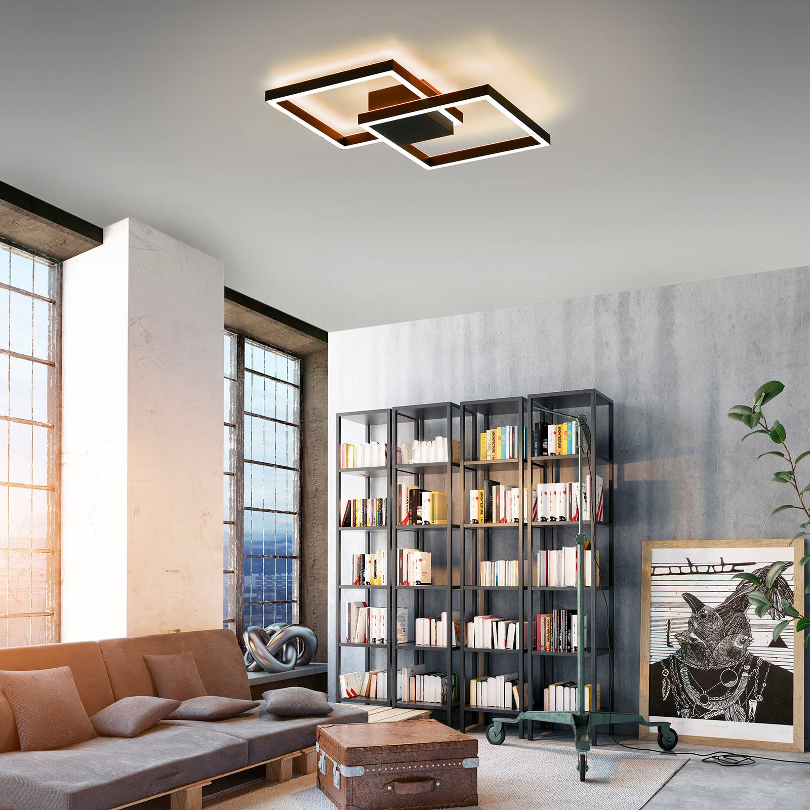 Image of Q-Smart-Home Paul Neuhaus Q-MARKO plafonnier LED, x2, angulaire 4012248366622