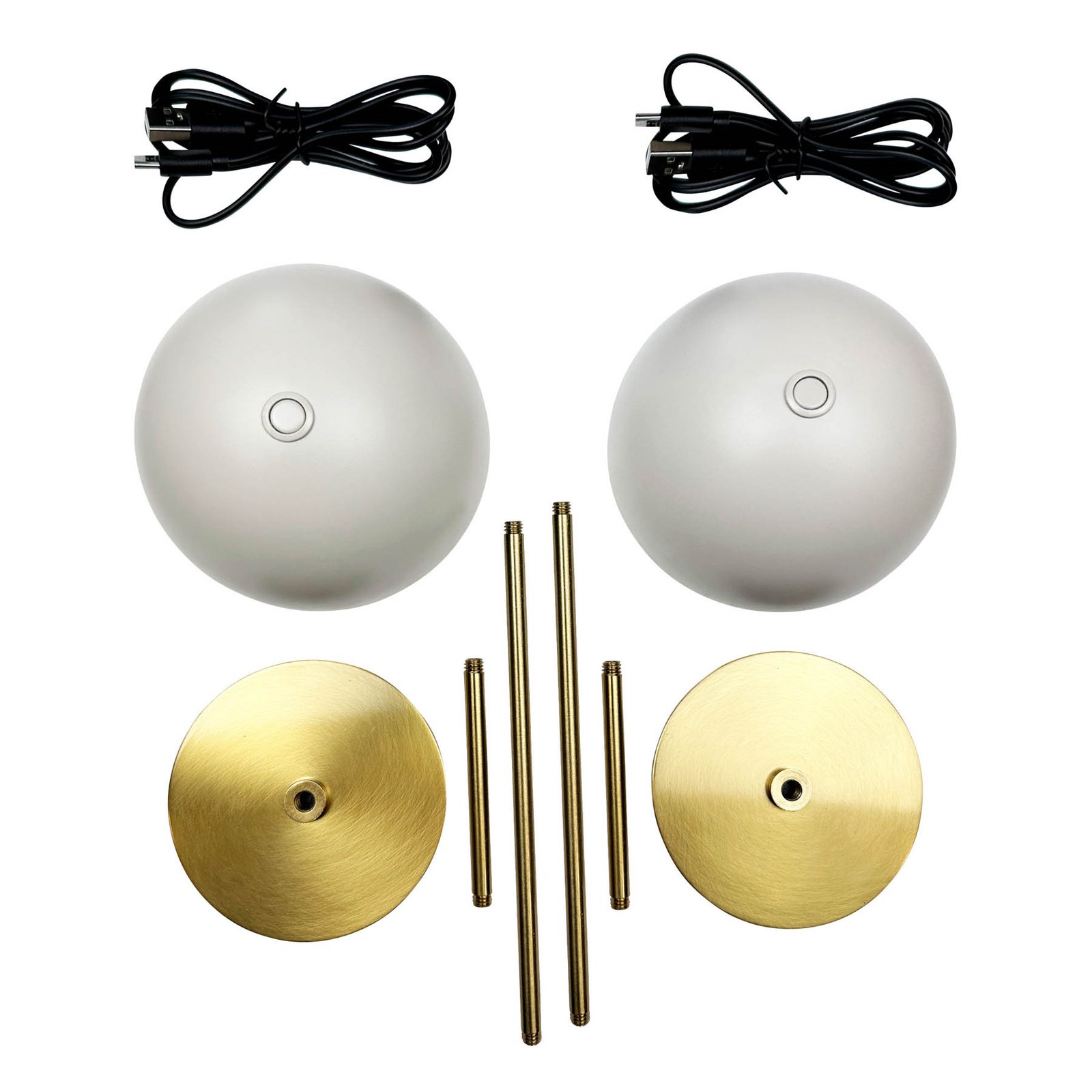 Along Portable Lampe de Table 2 pcs. Mini Beige/Brass - DybergLarsen