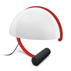 Stilnovo Meta lampe à poser LED avec LED E27 rouge