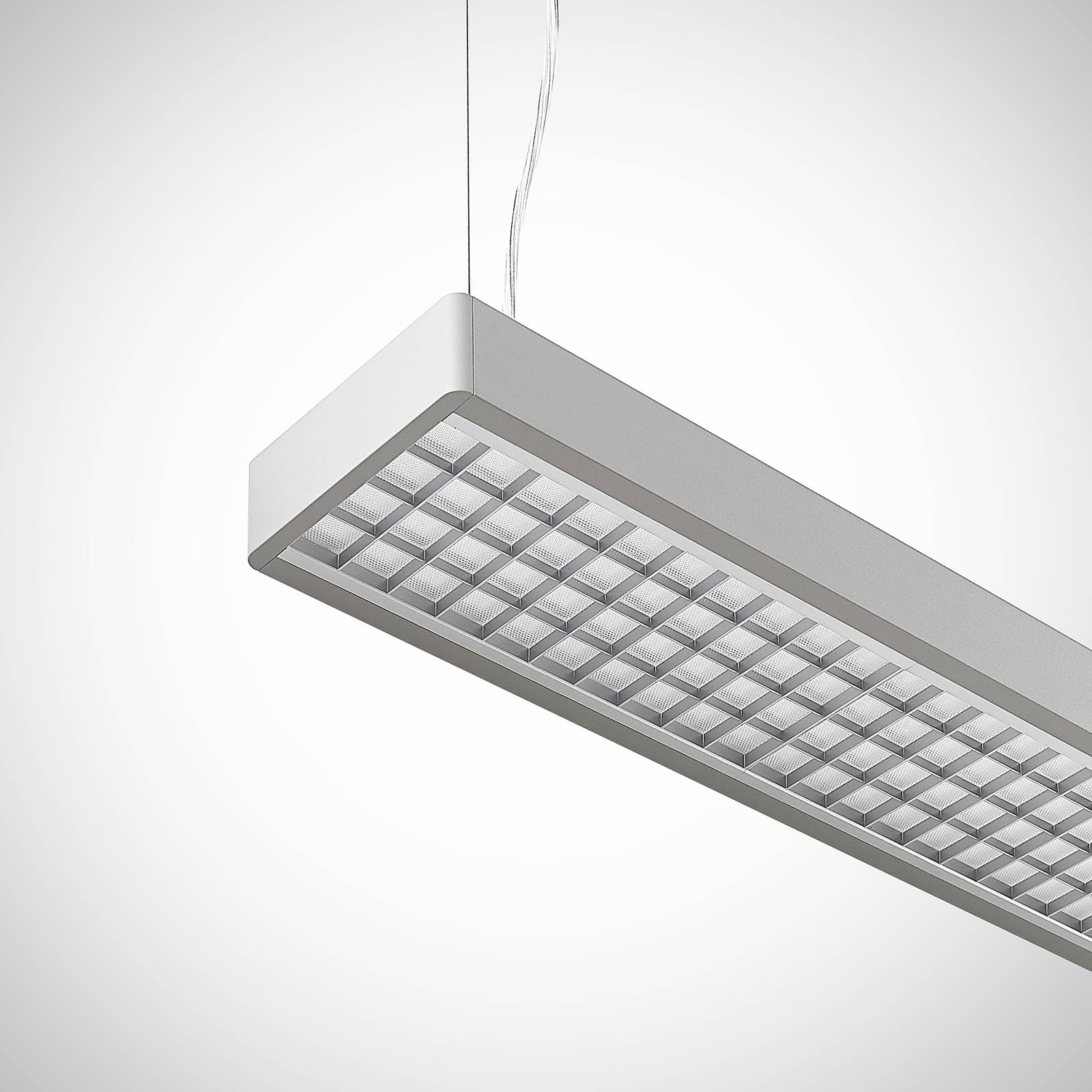 Arcchio Susi lampa wisząca biurowa LED, srebrna, 120 cm, 4000K, DALI