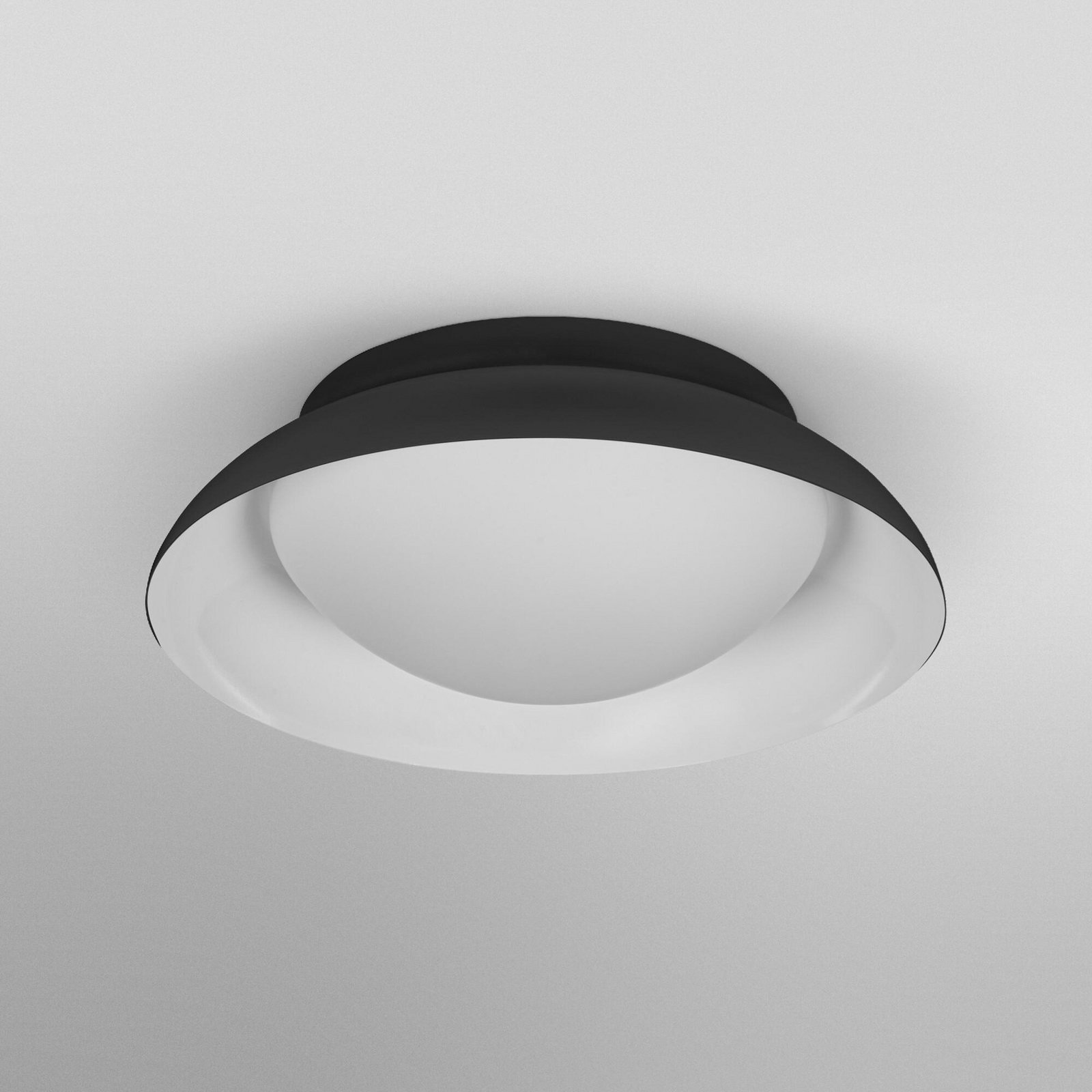 OSRAM Deckenleuchte ORBIS MILAN, schwarz Ø 31 cm Metall/Glas