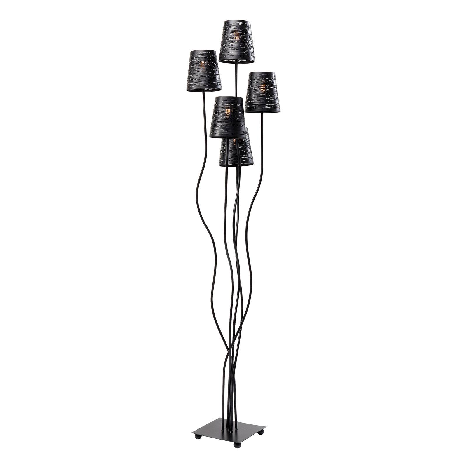 KARE Flexible lampa podłogowa 5-punktowa czarna