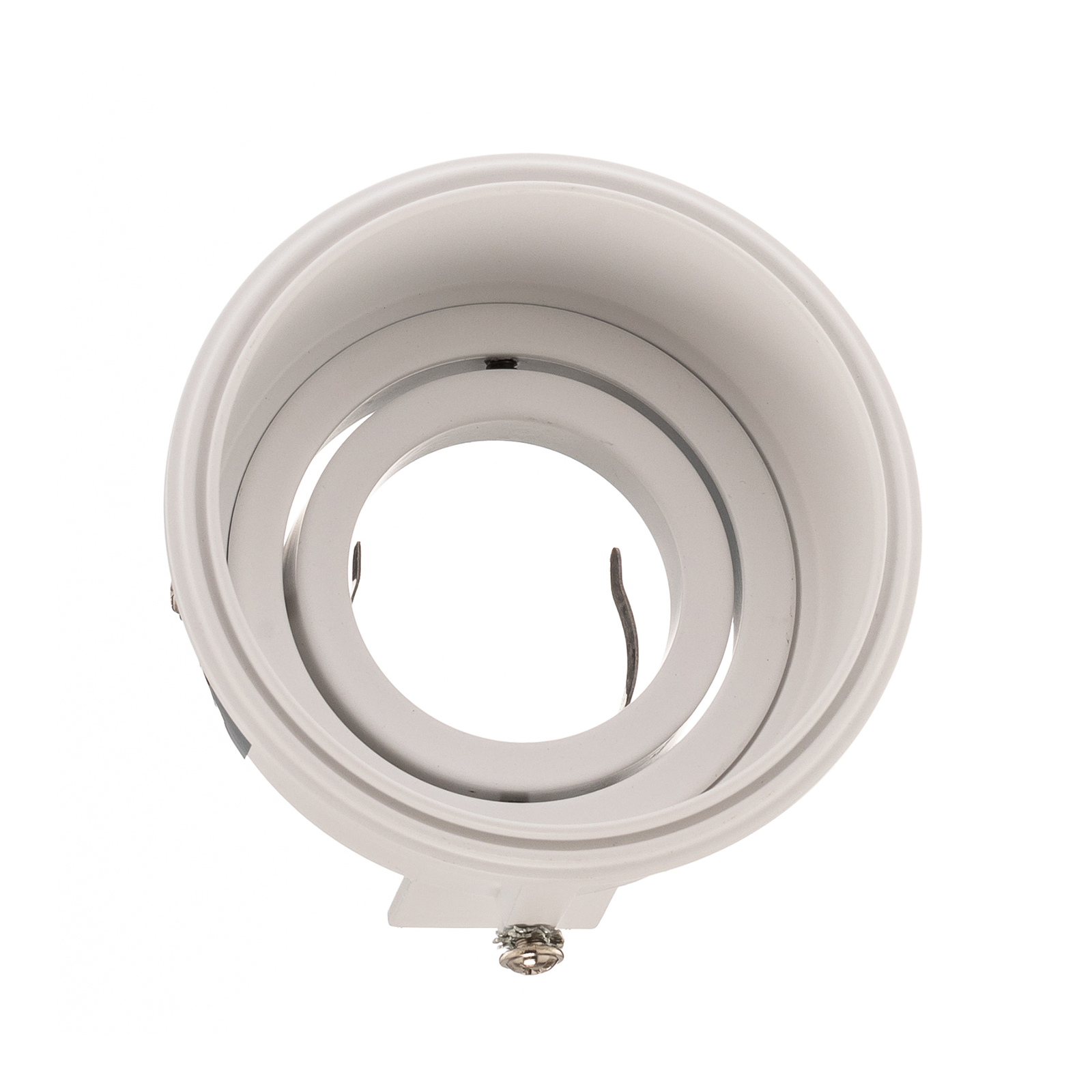 Hyde infälld spot, rund/vridbar, vit, Ø 8,2 cm