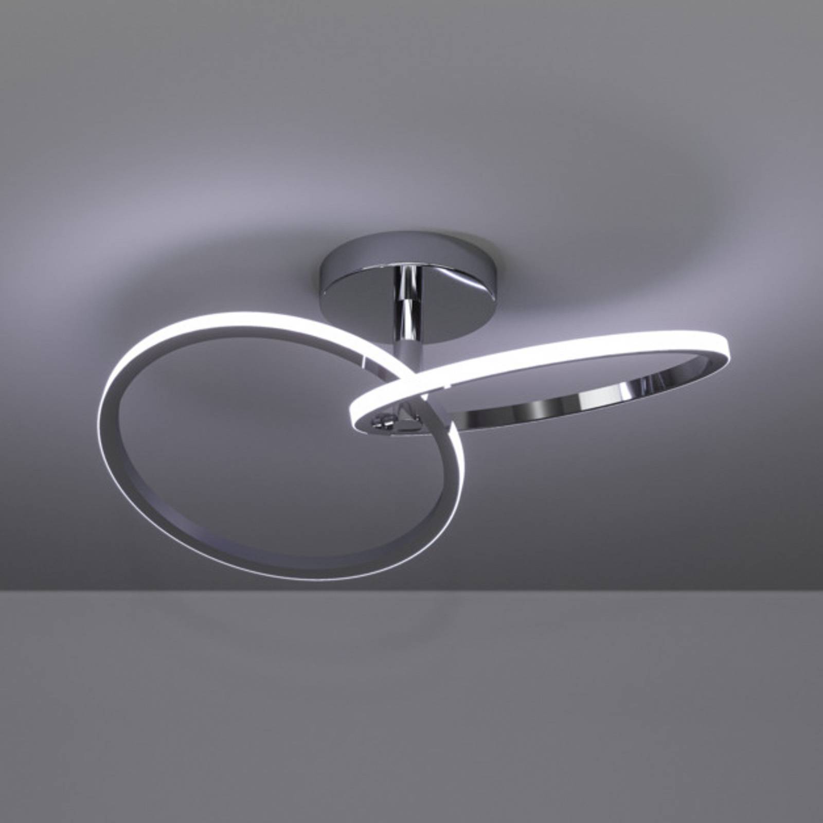 Lampa sufitowa LED EGLO CONGIUNTI, w kolorze chromu, 47 x 28 cm, CCT