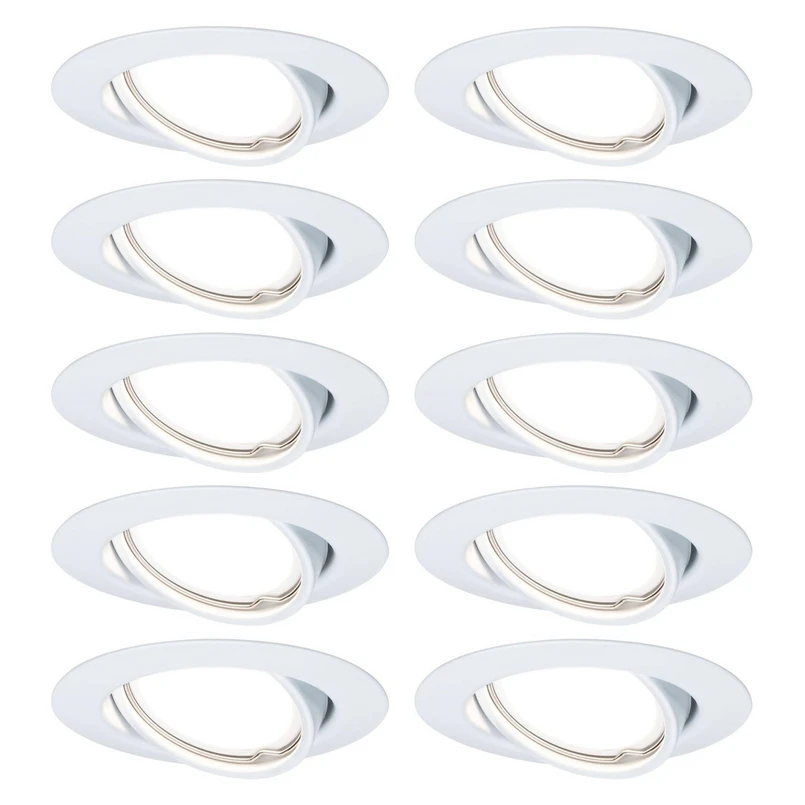Paulmann - Base spot encastrable, lot de 10, blanc