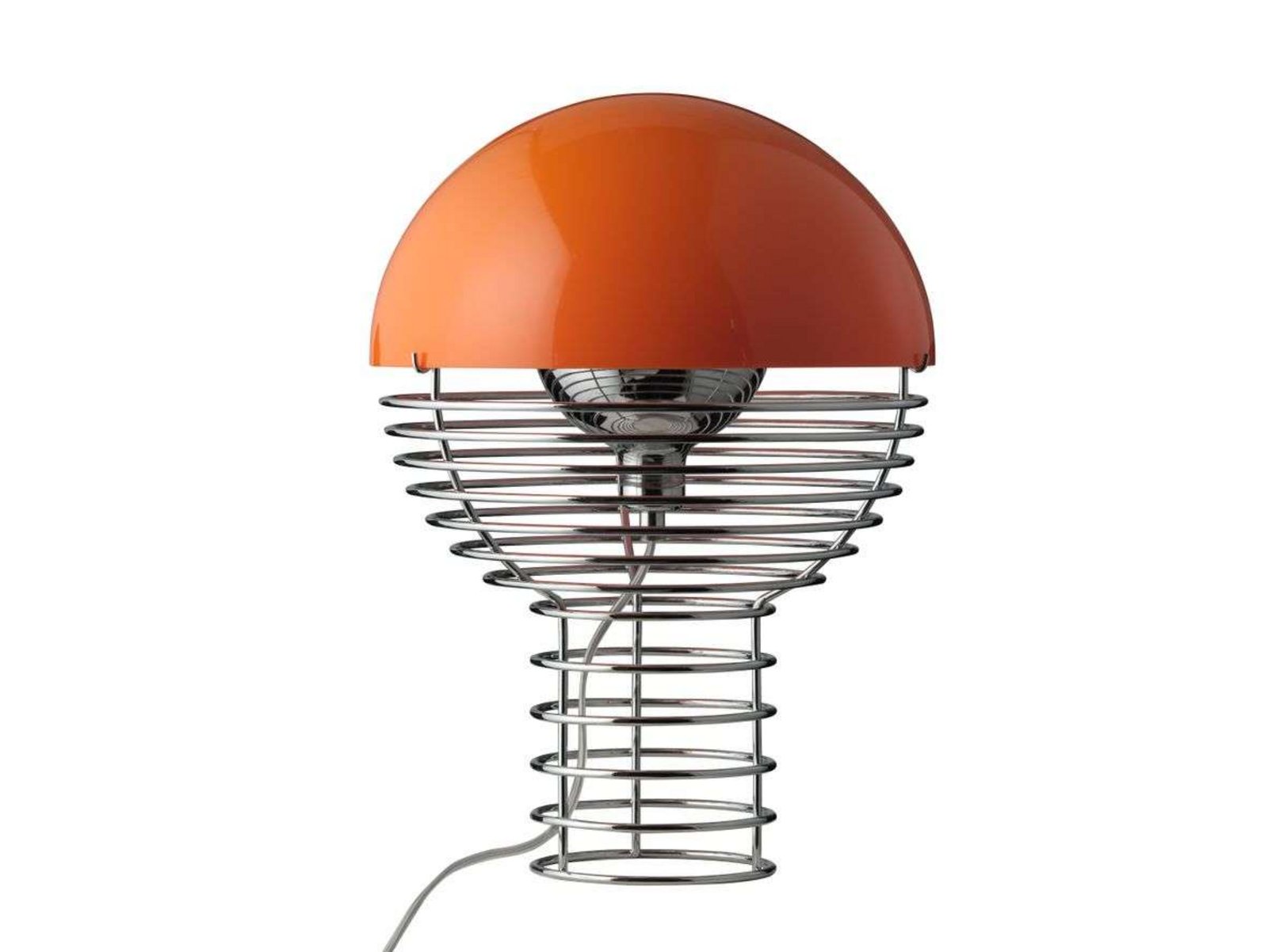 Wire Table Lamp Ø30 Chrome/Orange - Verpan