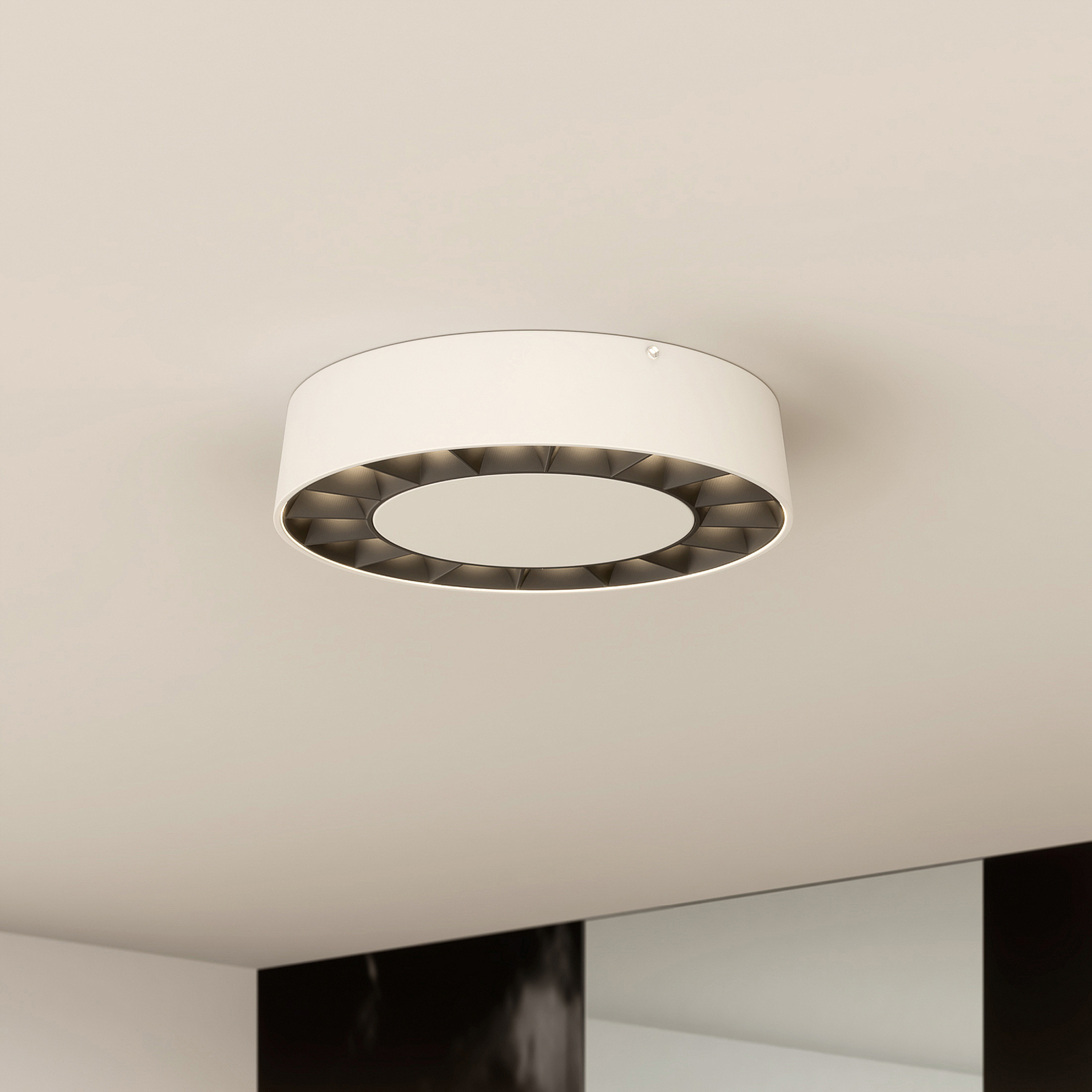 Lucande Kelissa lampa sufitowa LED, okrągła, biała