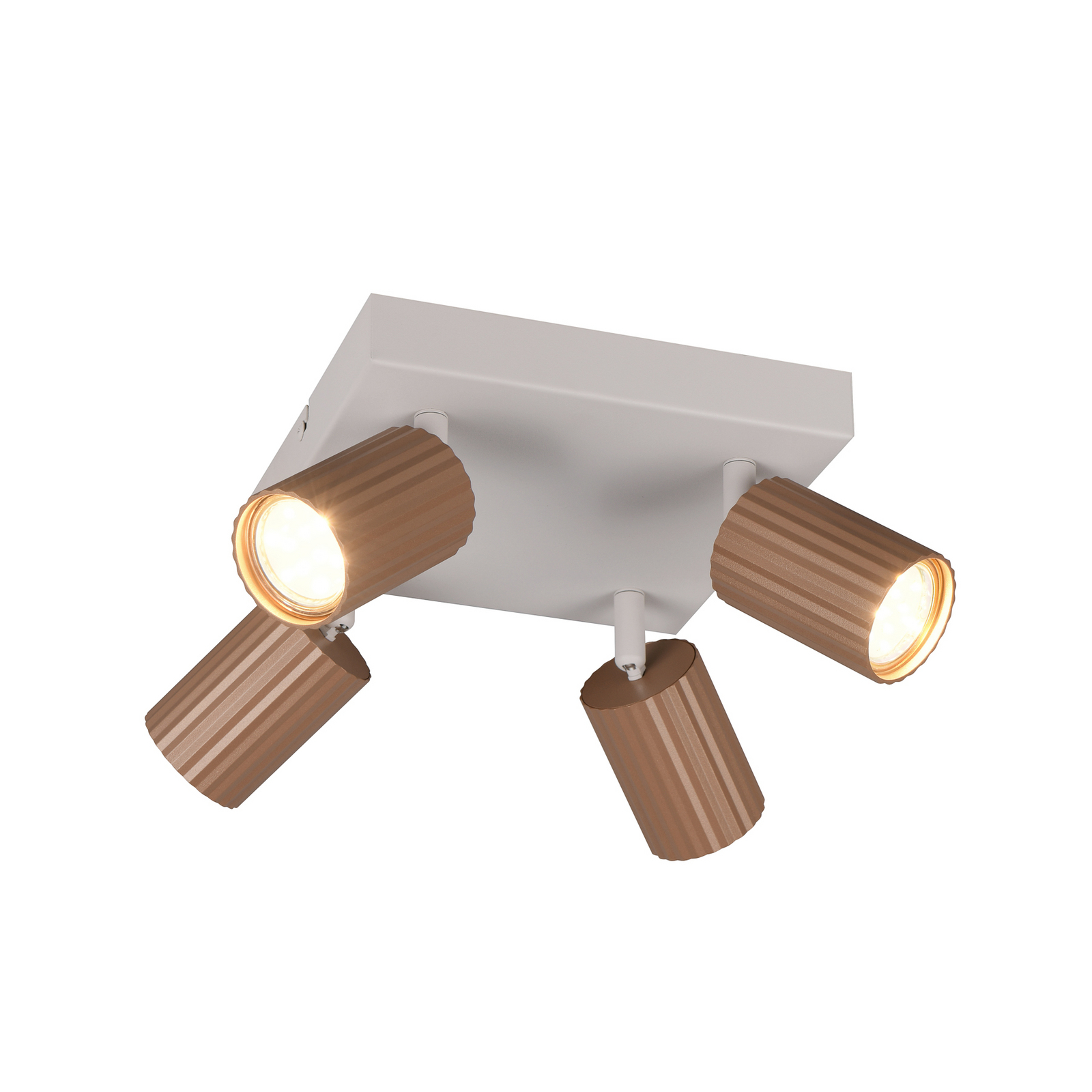 Stropni žaromet Soka, rjava/siva, dolžina 20 cm, kovina, 4-krilni. Stropni žaromet Soka, rjava/siva, dolžina 20 cm, kovina, 4-krilni.