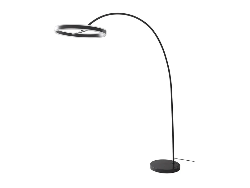 Lucande LED buelampe Yekta, sort, 183 cm, dæmpbar