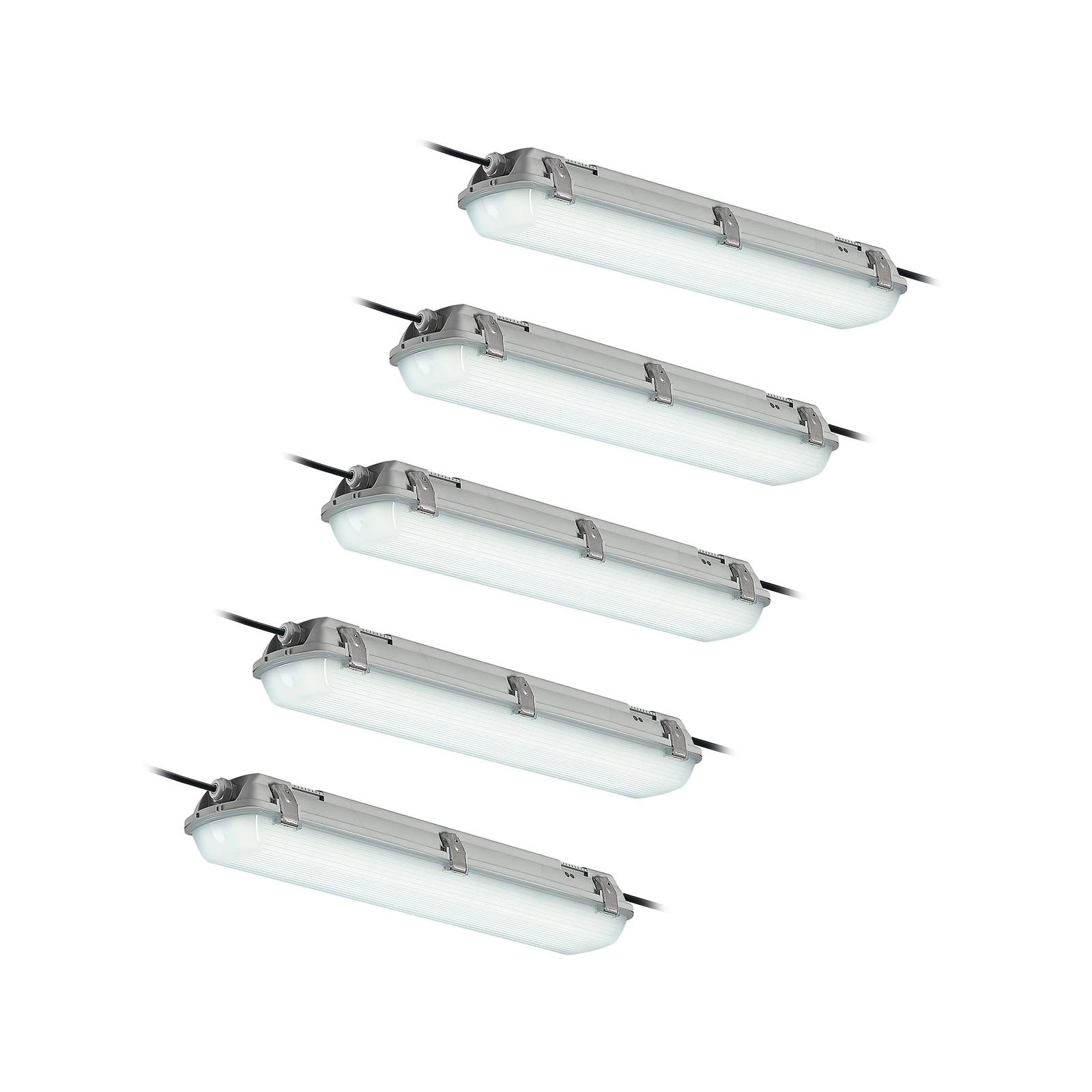 Arcchio LED-Feuchtraumleuchte Rao, Länge 61,8 cm, 5er-Set