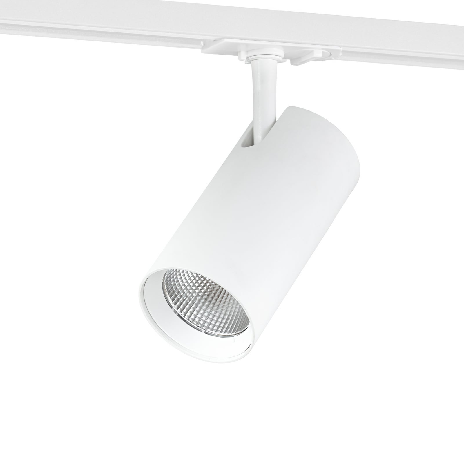 Lindby LED-skinnespot Linaro, hvid, Ø 7 cm, aluminium, CCT