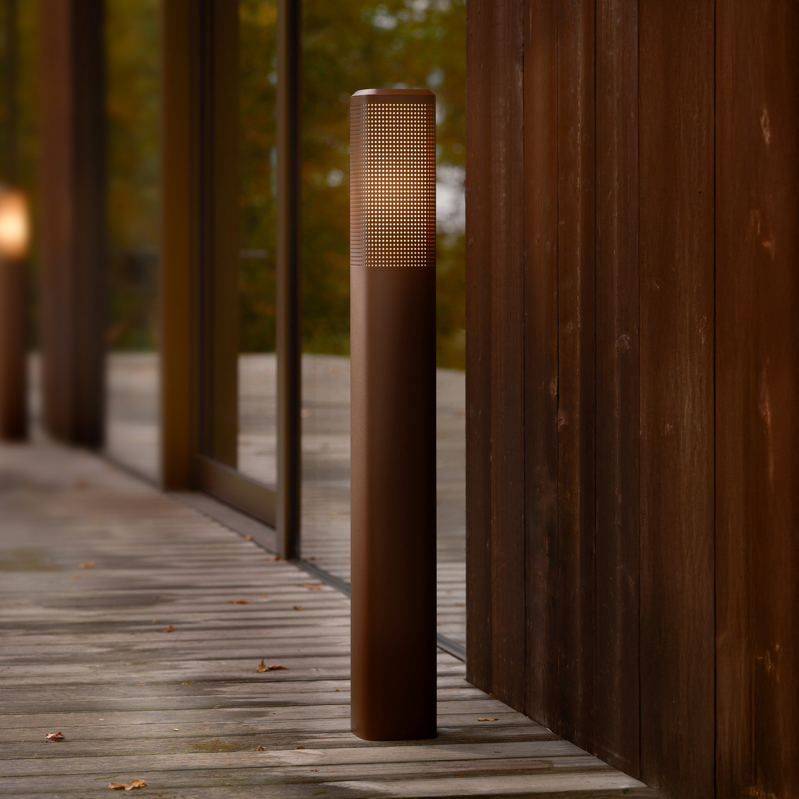 Sidara Seaside Path Light, brown, IP54, E27 - Nordlux