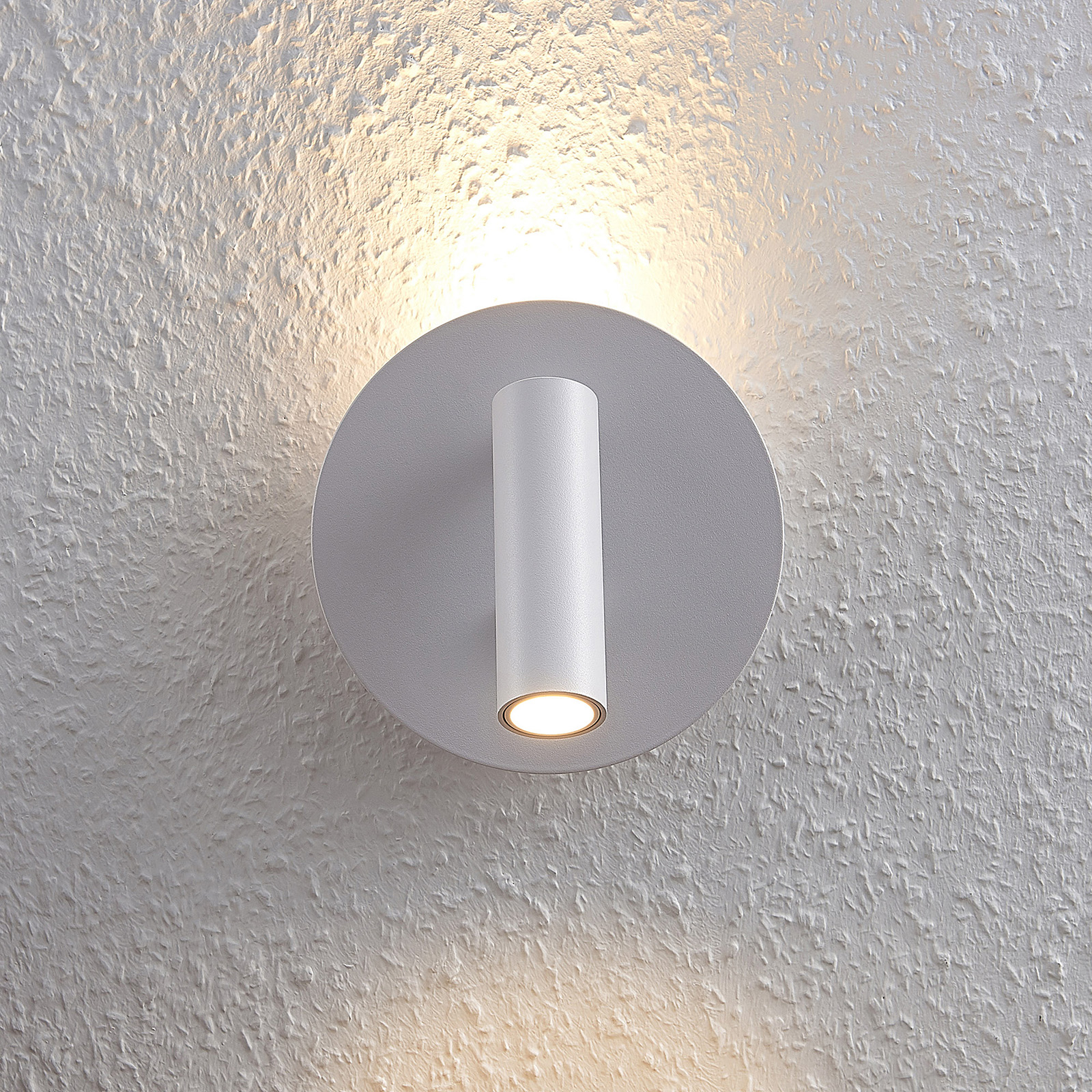 Lucande Magya LED fali lámpa fehér 2 izzós kerek
