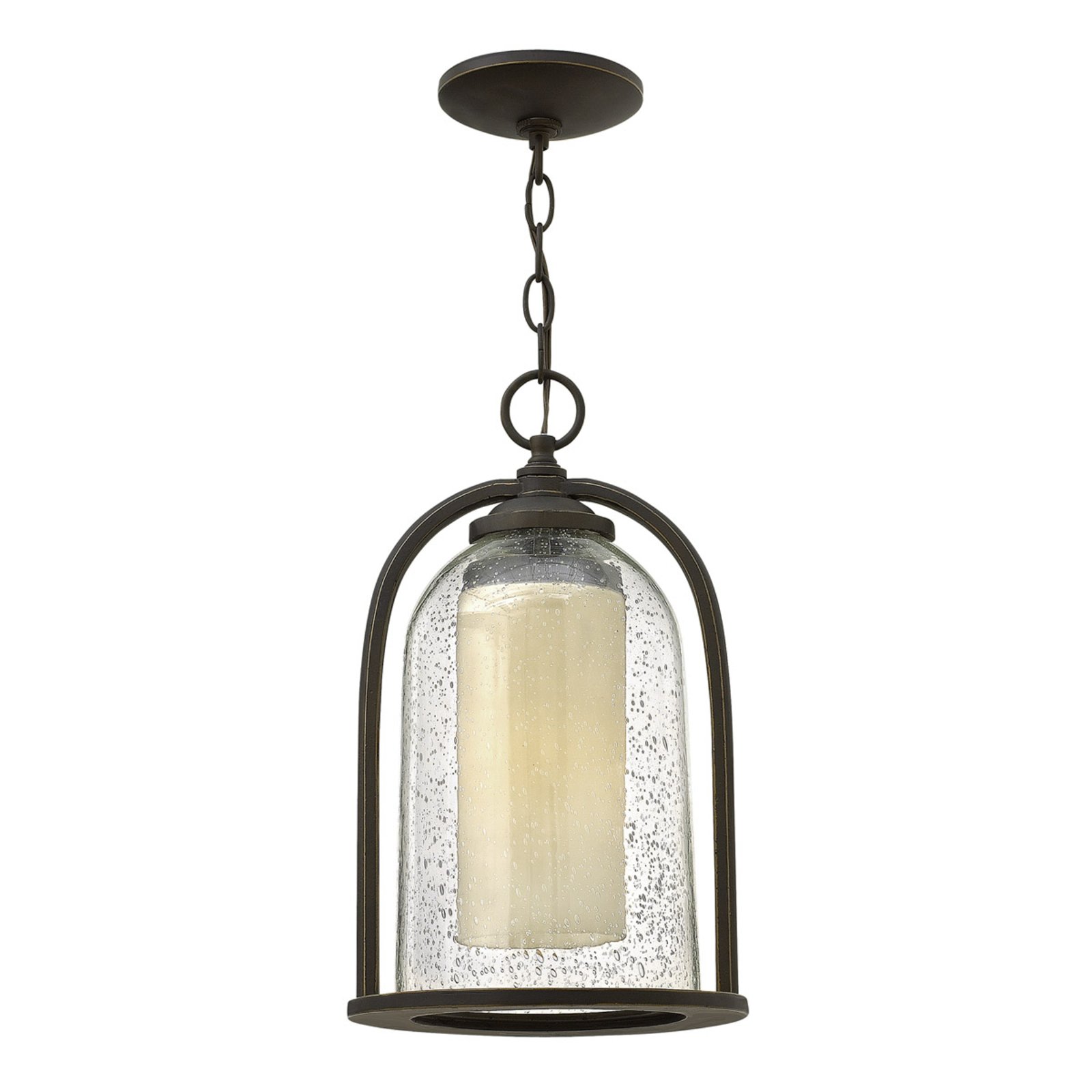 Double-shaded hanging lamp Quincy for outdoors