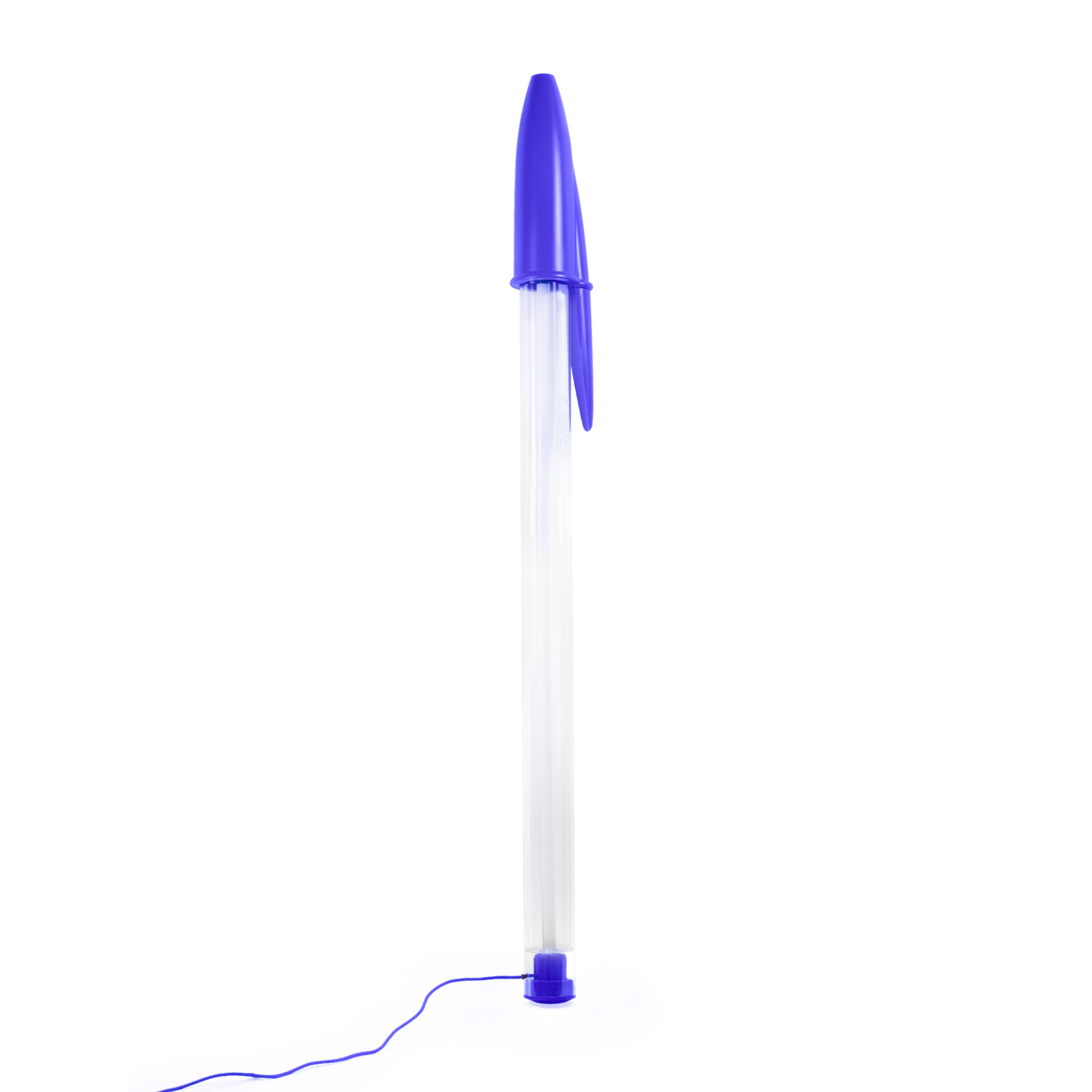 Lampa wisząca LED BIC, niebieska, długość 173 cm - SELETTI