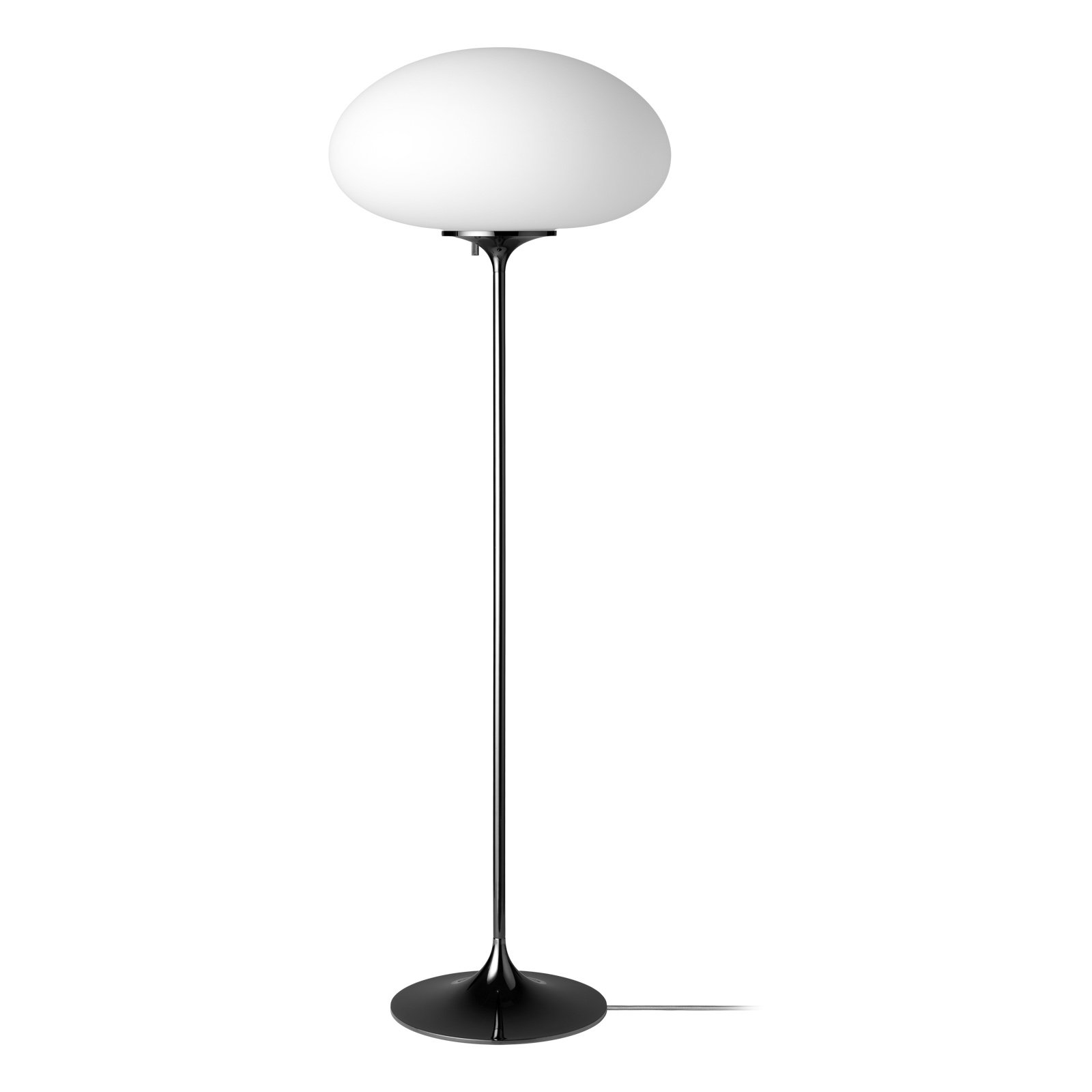 GUBI Stemlite floor lamp, black chrome, 110 cm