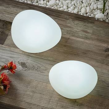 Lindby Pebbla lámpara decorativa solar LED, set 2