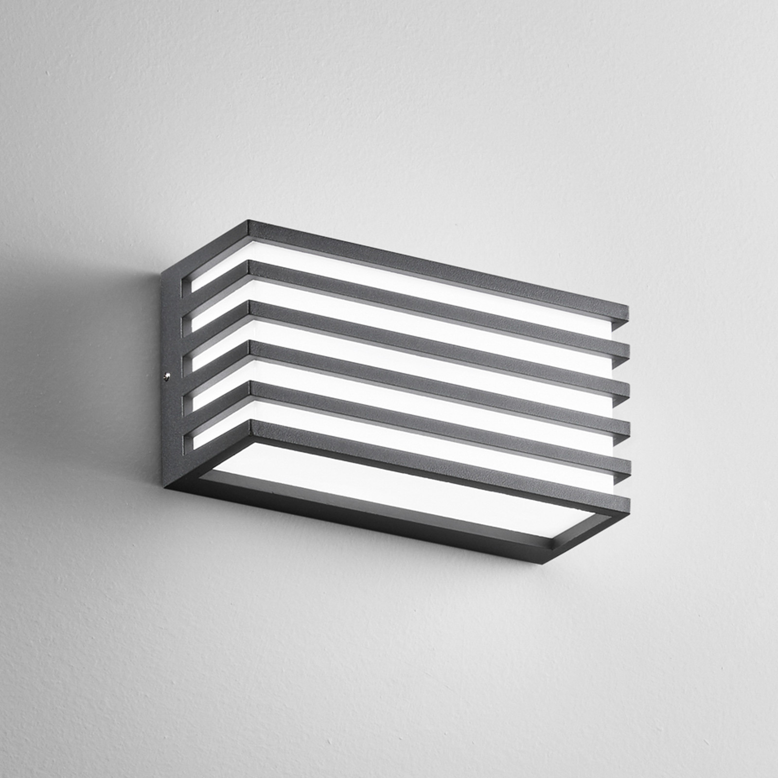 Intec Ανθρακί, Λευκό Λάμπα Led Εξωτερικού Χώρου Dukrot, Ανθρακί, Πλάτος 22 Cm, Μέταλλο