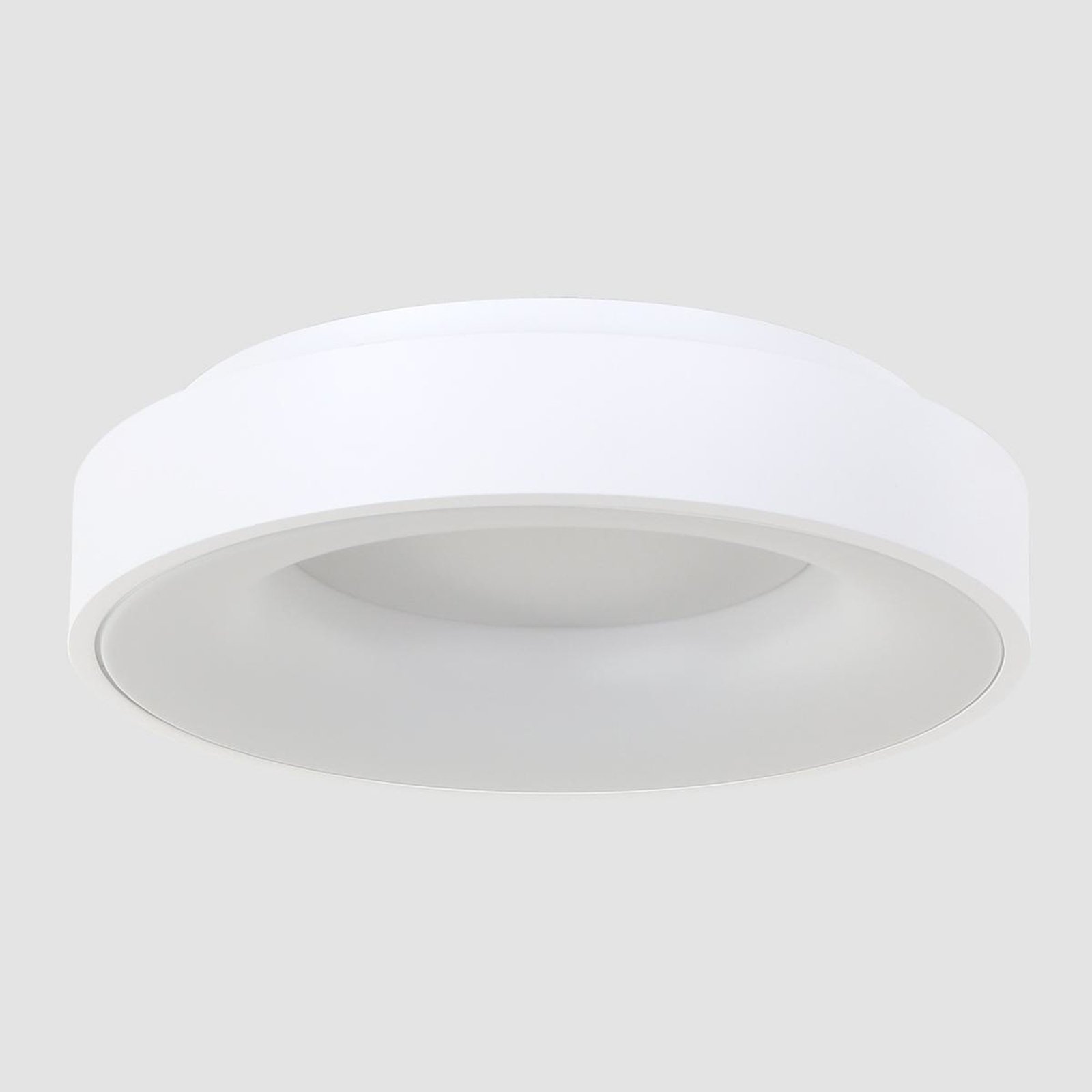 Stropna svetilka Ringlede LED, 2.700 K, Ø 48 cm, bela, kovinska