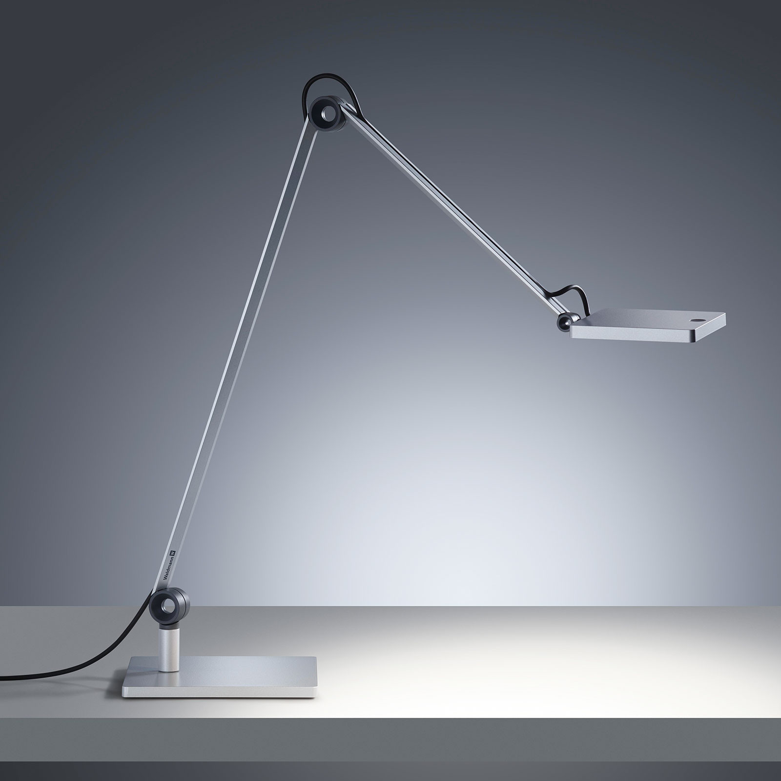 Waldmann Lampă de masă cu LED PARA.MI FTL 108 R argintiu 940 - Studiu / Birou - Metal