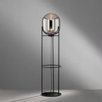 Regi floor lamp with smoky grey glass