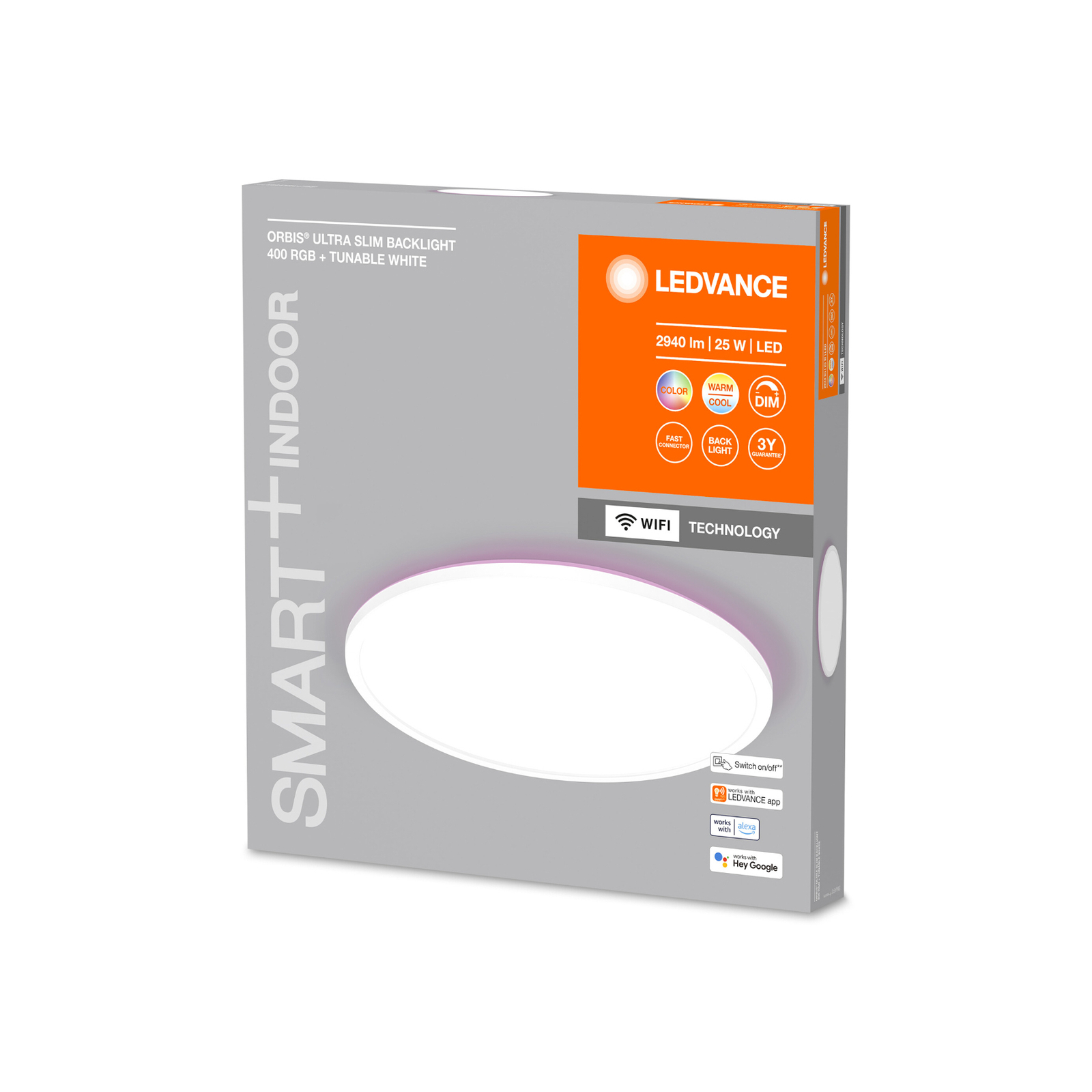 LEDVANCE SMART+ WiFi Orbis Ultra Slim Ø40cm hvit