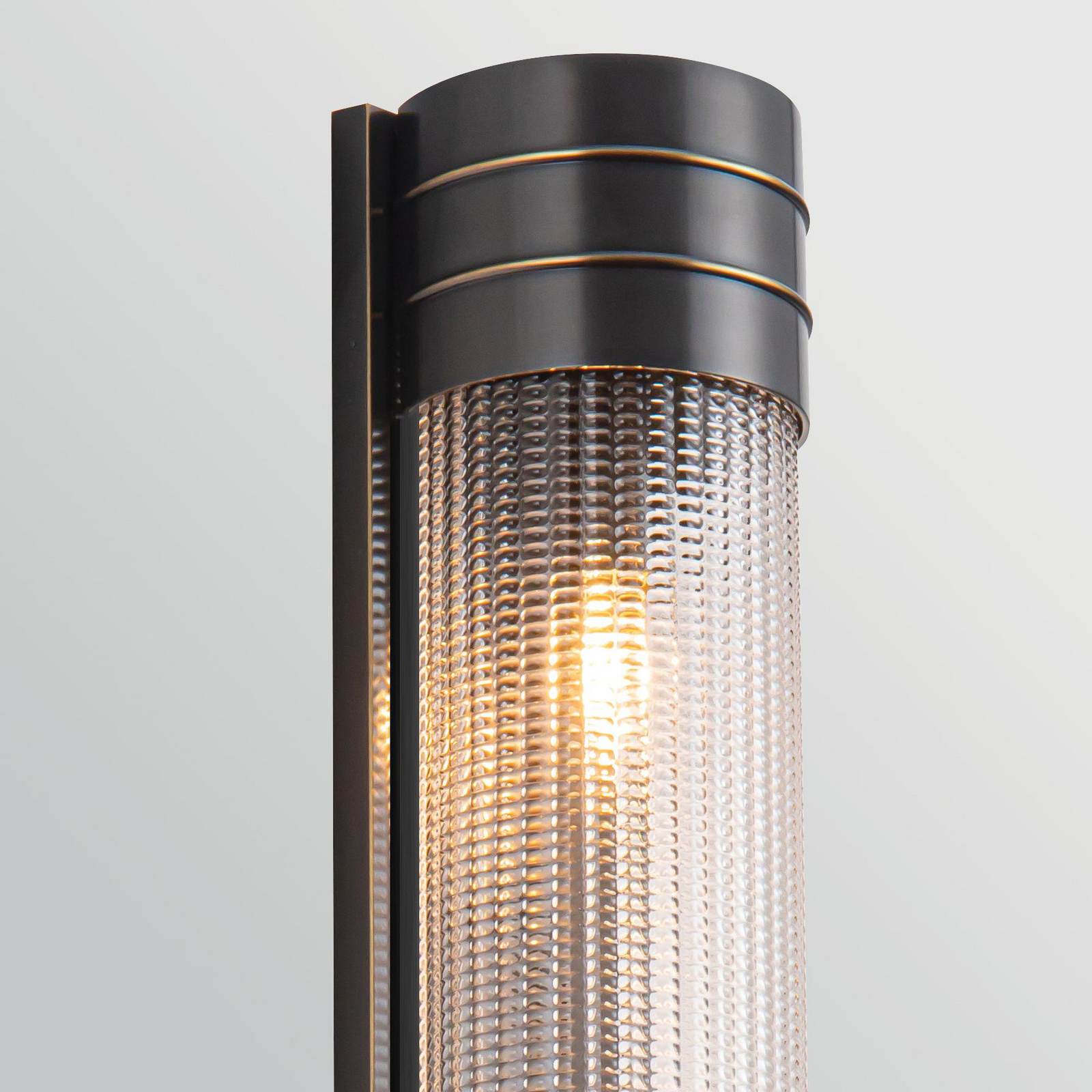 Vegglampe WILLARD, bronse, høyde 47 cm, metall/glass, 2x E14 Vegglampe WILLARD, bronse, høyde 47 cm, metall/glass, 2x E14