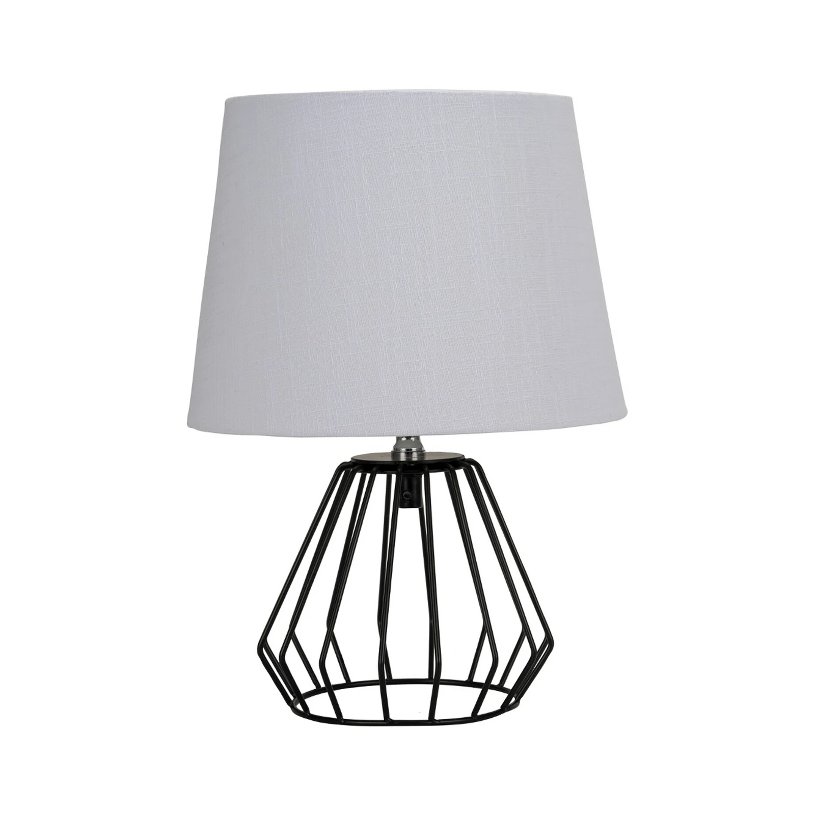 Pauleen lámpara de mesa Shiny Diamond, gris, tela, 32 cm, E27