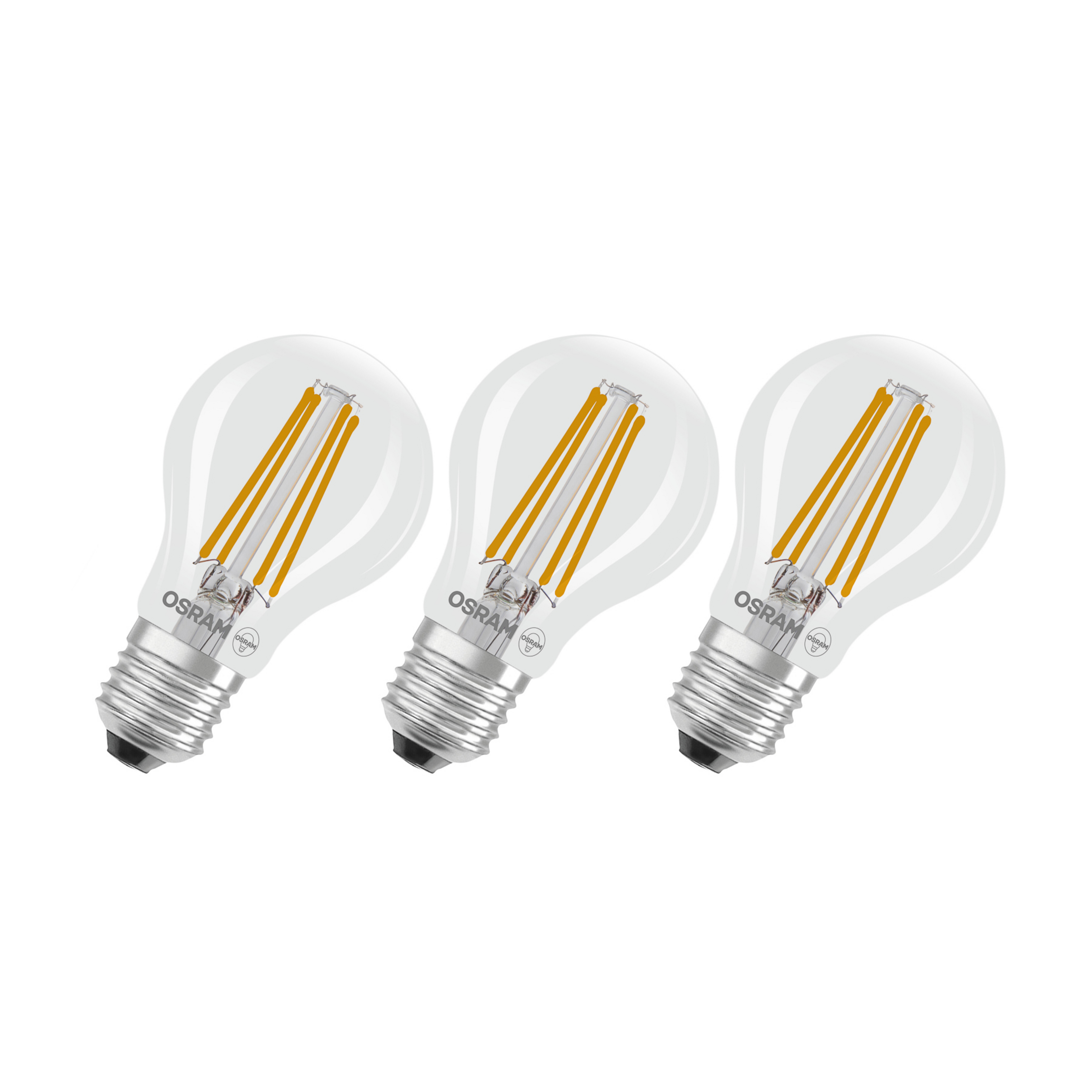OSRAM LED Ampoule à incandescence E27 3,8W 827 EEK A 3 packs
