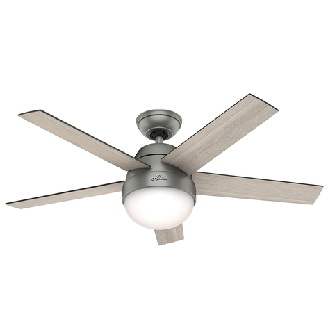 Hunter Stile ventilator med lys grå/valnød