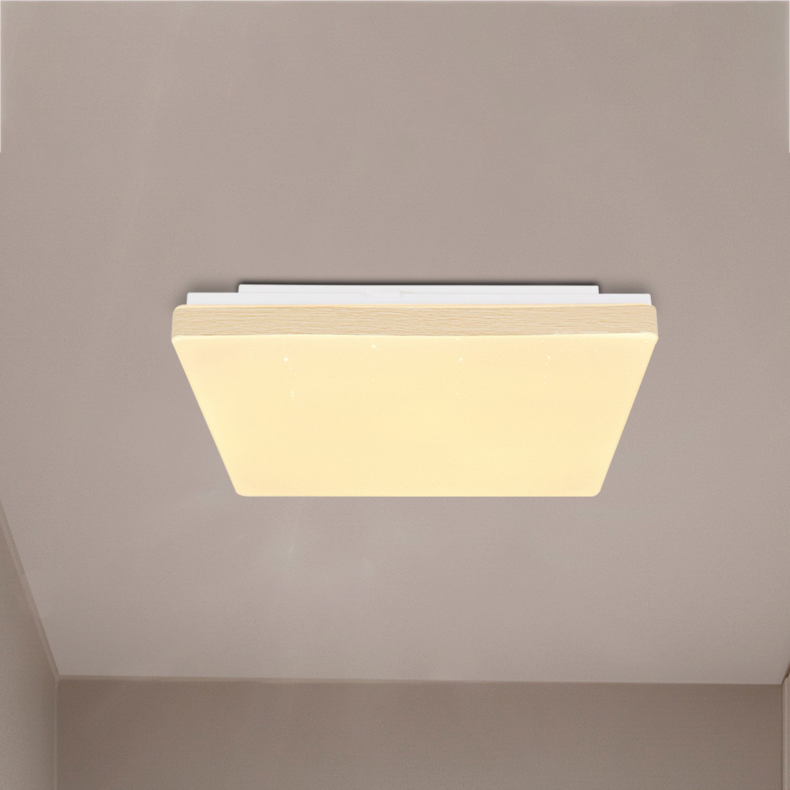 LED-Deckenleuchte Raina in eckiger Form