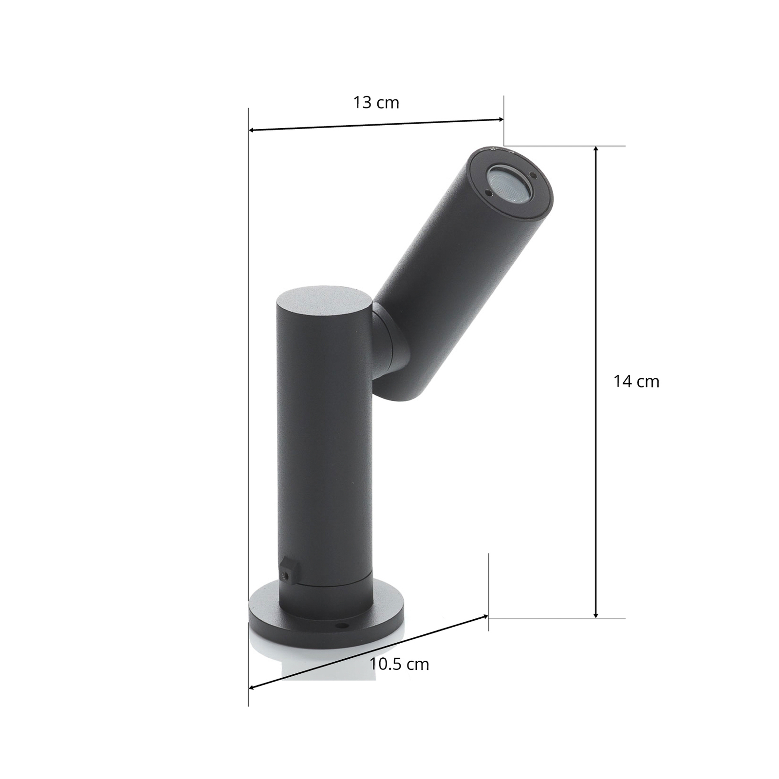 Narea LED pedestal lamp, adjustable, 14 cm