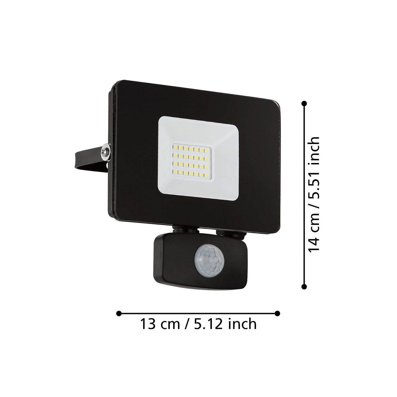 Faedo 3 LED kültéri spot érzékelővel, fekete, 20W