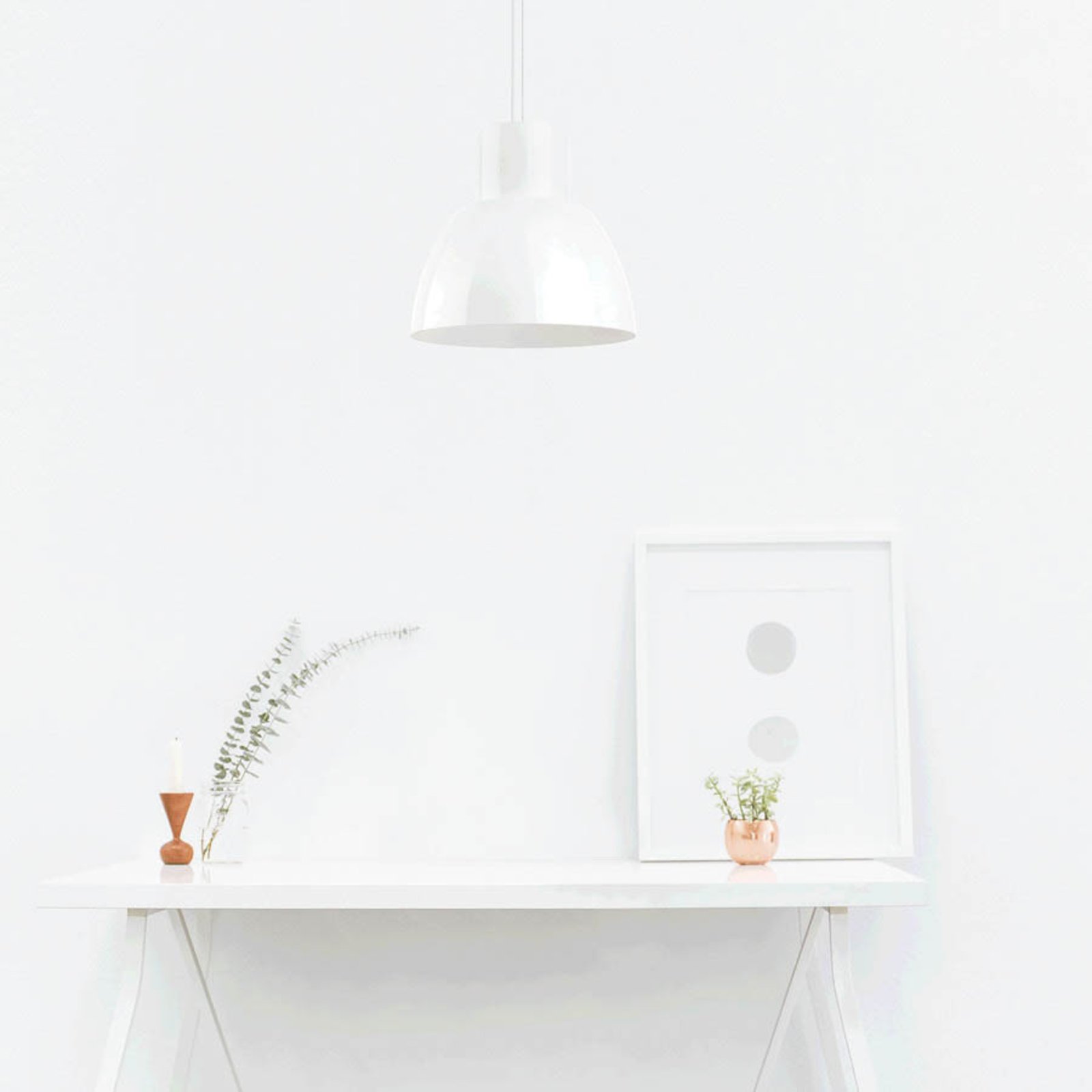 Lorosae Hängeleuchte, weiß, Ø 40 cm, Glas, E27 - Nemo