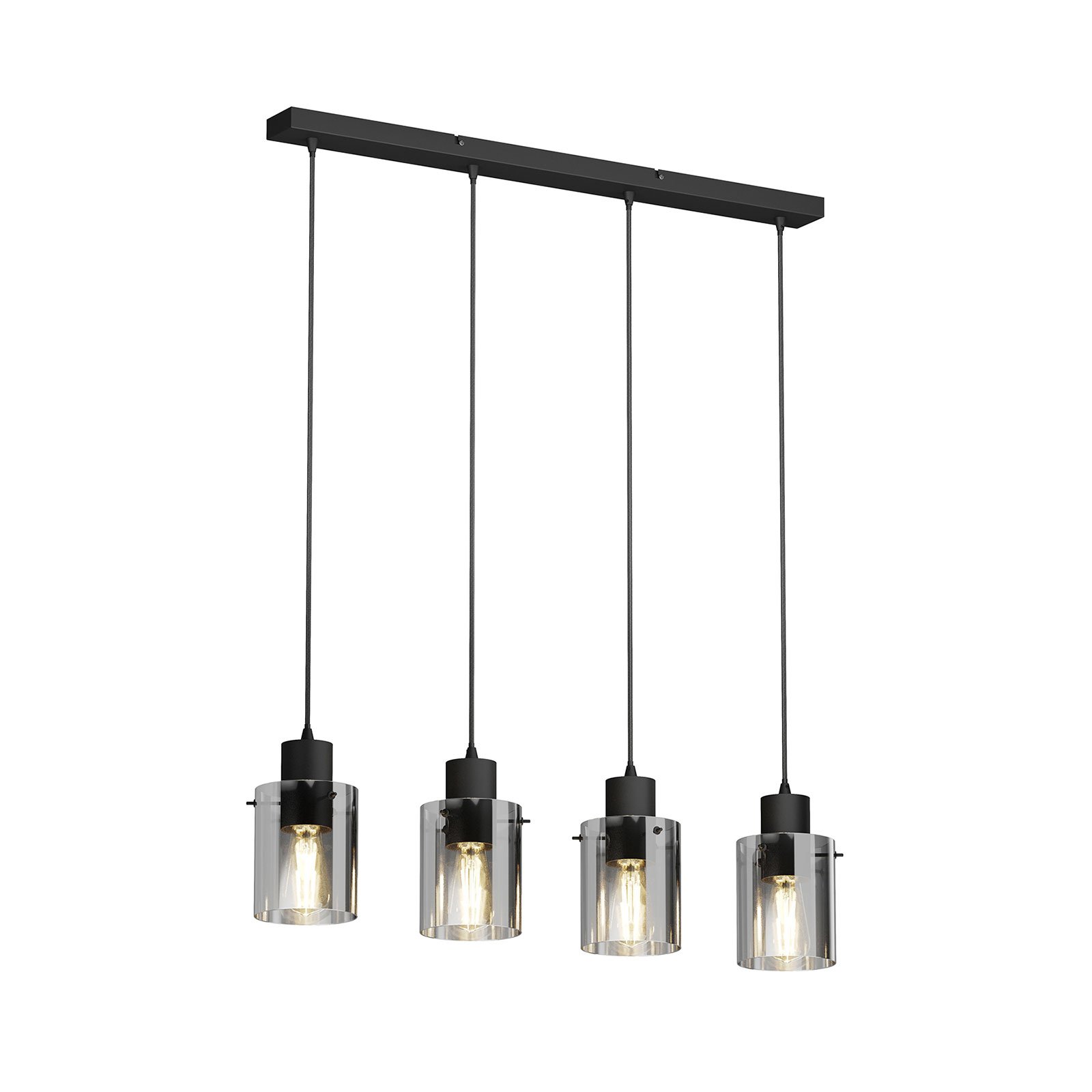 Kourtney Pendant Black/Smoke - Lindby