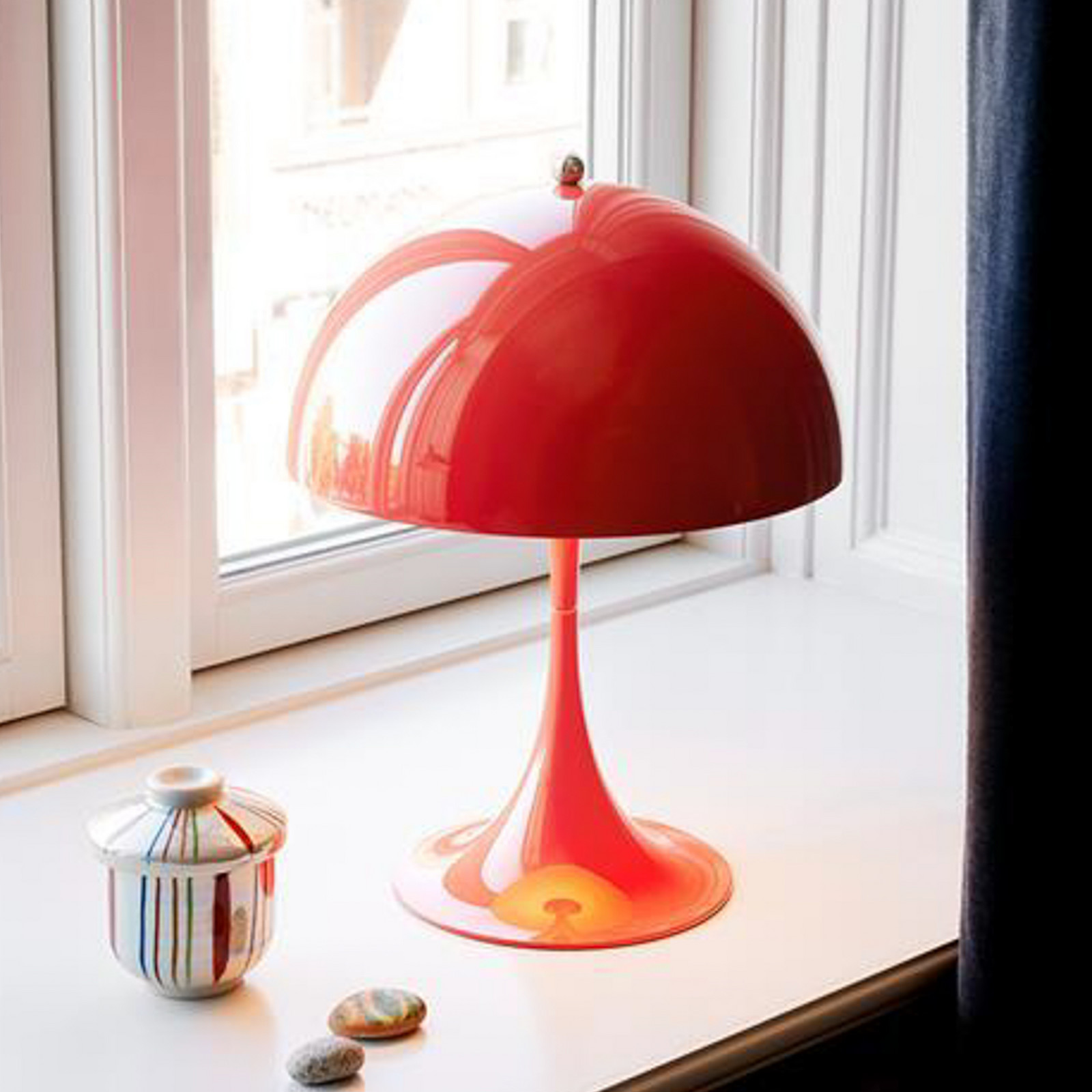 Lampa cu baterie LED Louis Poulsen Panthella 250 roșu coral IP44 - Camera de zi / sufragerie - Modern - Plastic