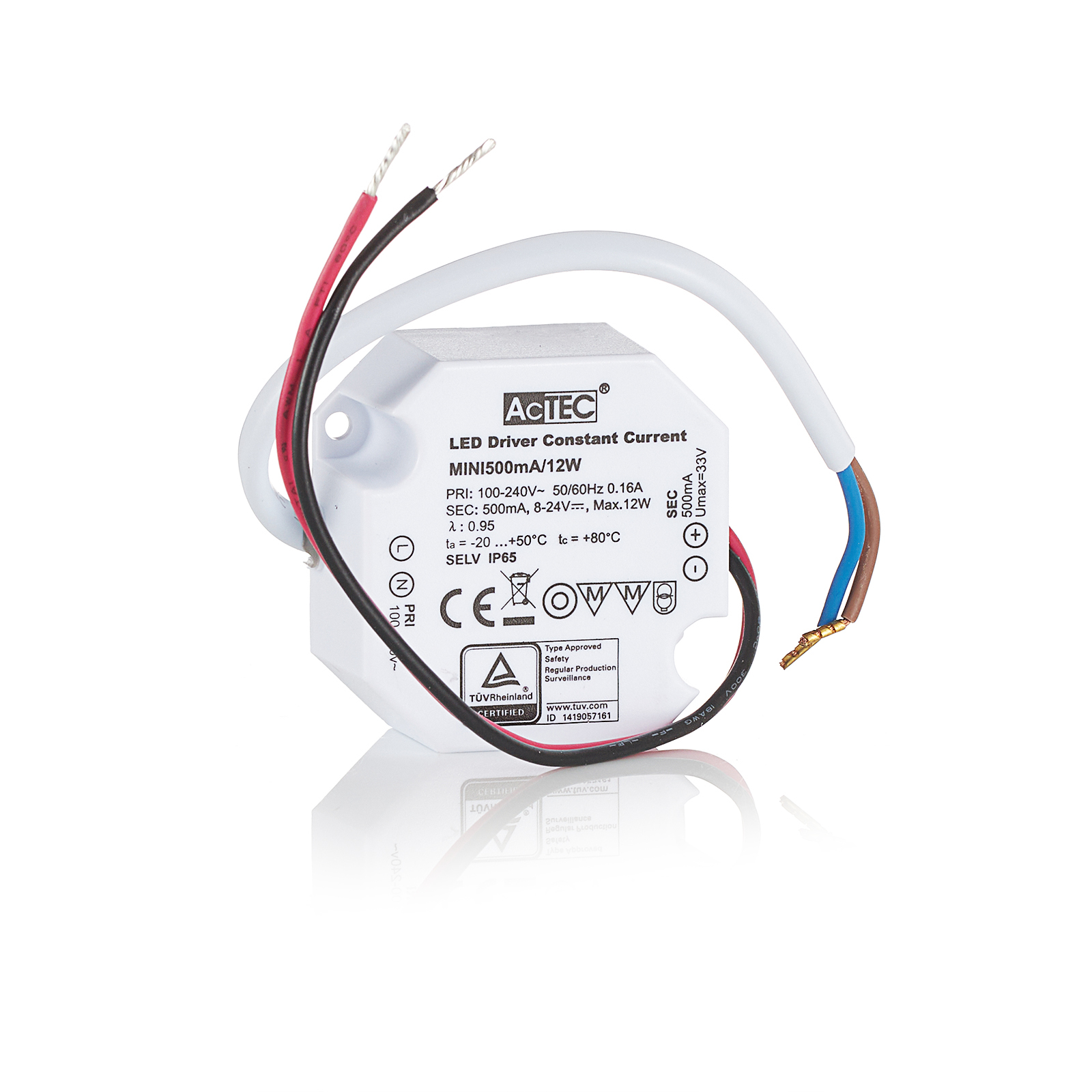 AcTEC Mini LED driver CC 500mA, 12W, IP65