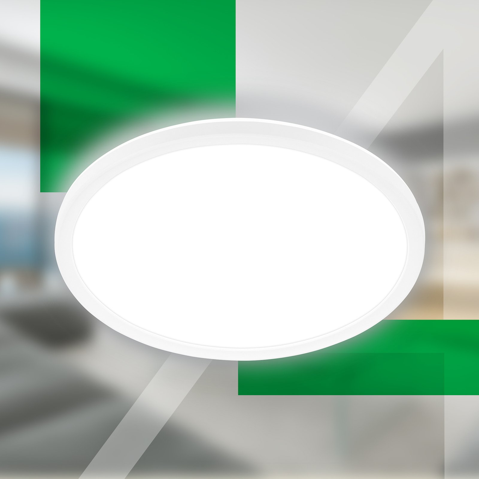 LED ceiling light Tava A, Ø 29 cm, plastic, white