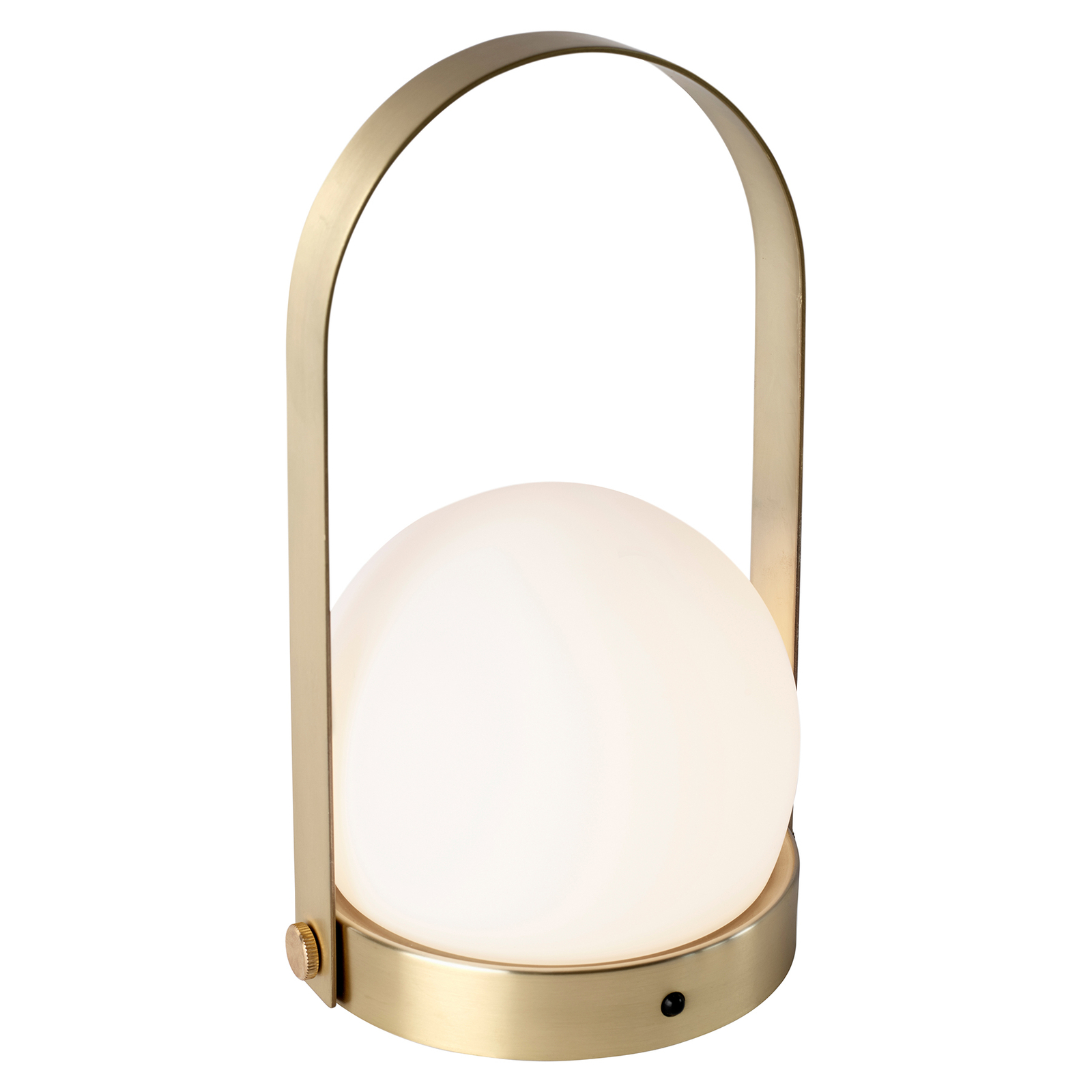 Audo Carrie lampada LED deco, caricabile, ottone