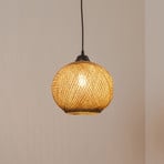 Hängeleuchte Yumak, braun, Ø 26 cm, Seil, 1-flammig