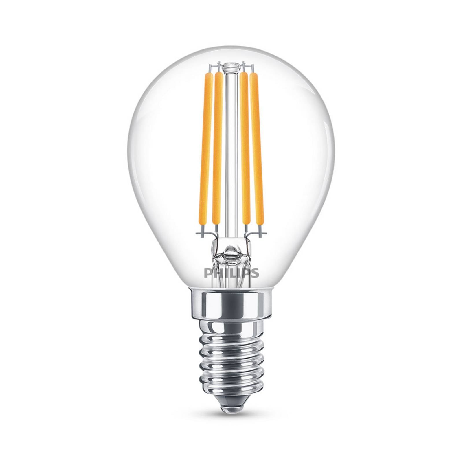 Philips Classic LED-Lampe E14 P45 6,5W 2.700K klar