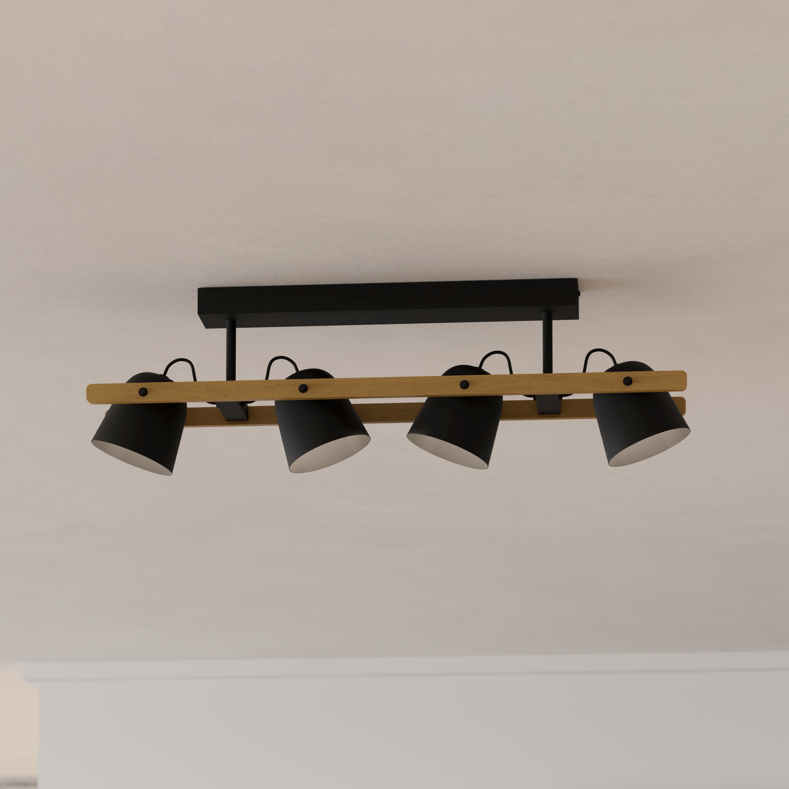 EGLO connect LED-Deckenleuchte Hornwood-Z, 4-fl., schwarz