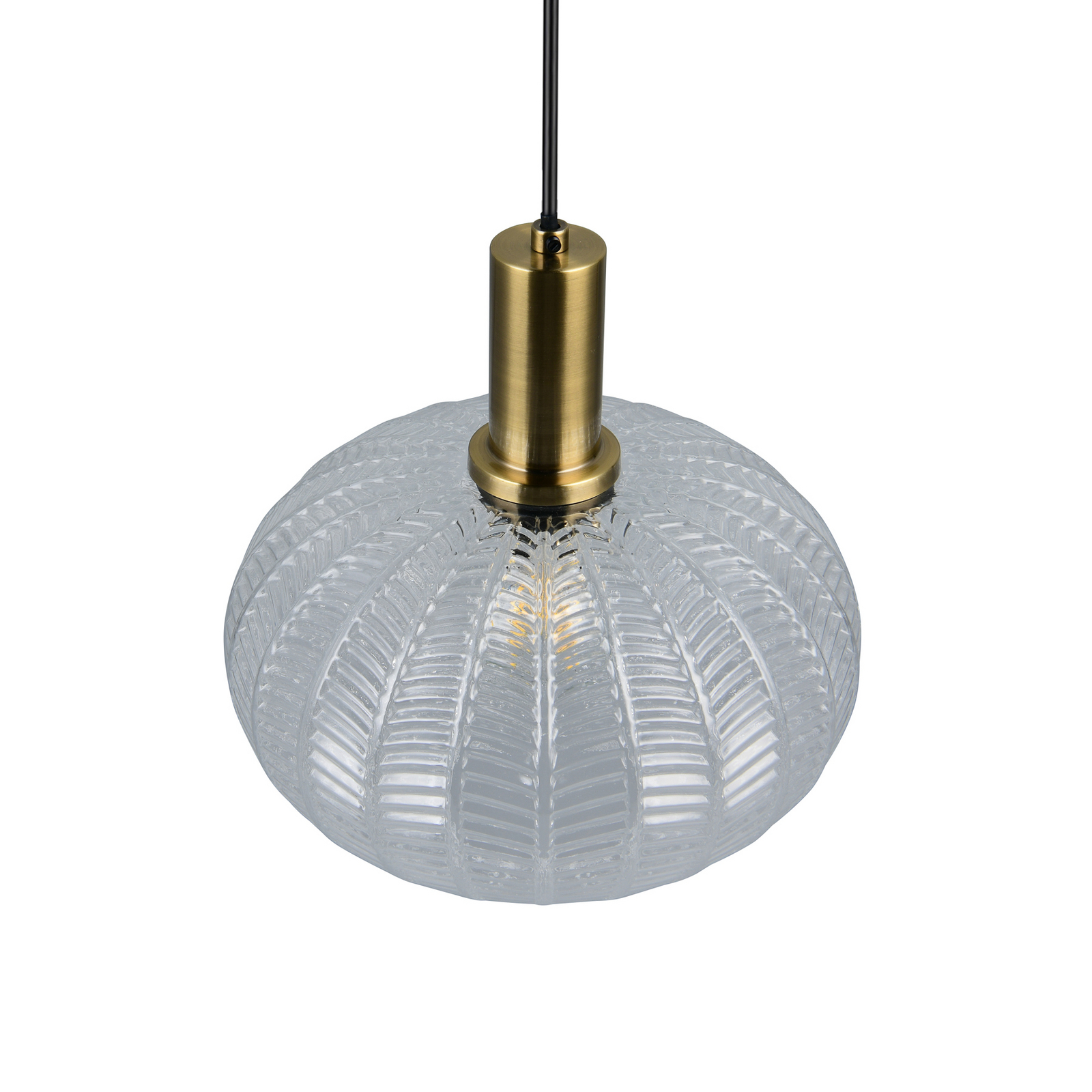 Elvezia lógó világítás, átlátszó, Ø 26 cm, üveg, E27