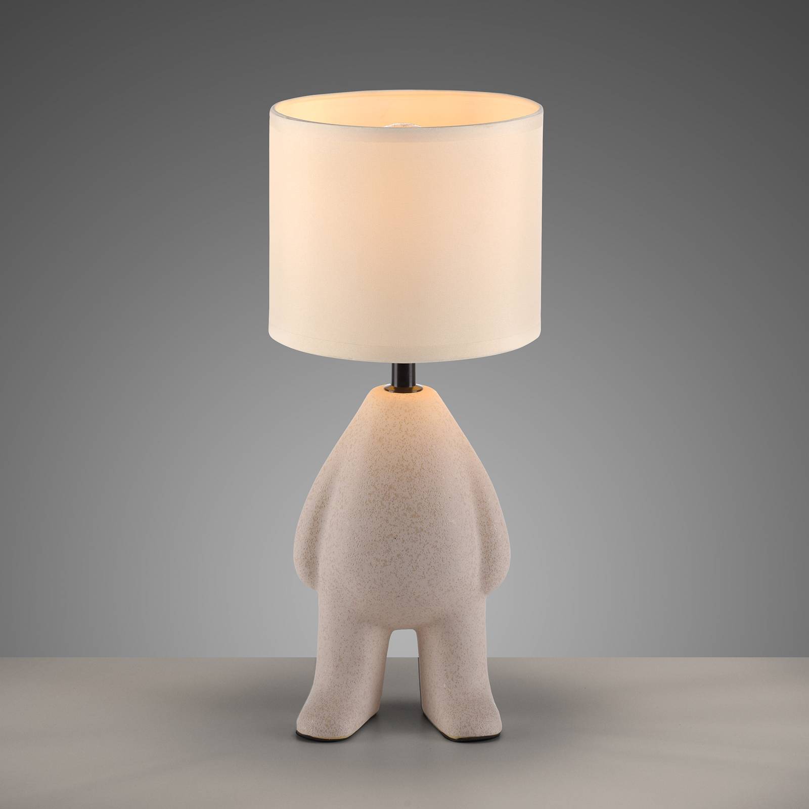 JUST LIGHT. Tischleuchte Ted, Keramik, stehend, sandbeige günstig online kaufen