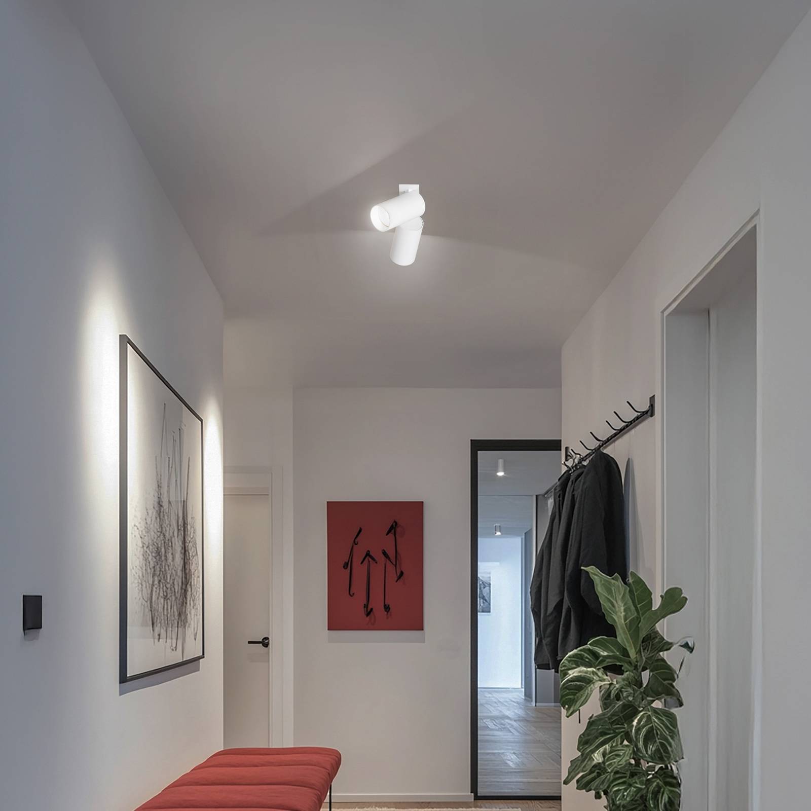 Einbaudeckenstrahler Mono Surface II, 2-flammig, weiß, GU10 günstig online kaufen