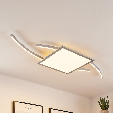 Lucande Tiaro lampa sufitowa LED kątowa 40cm CCT