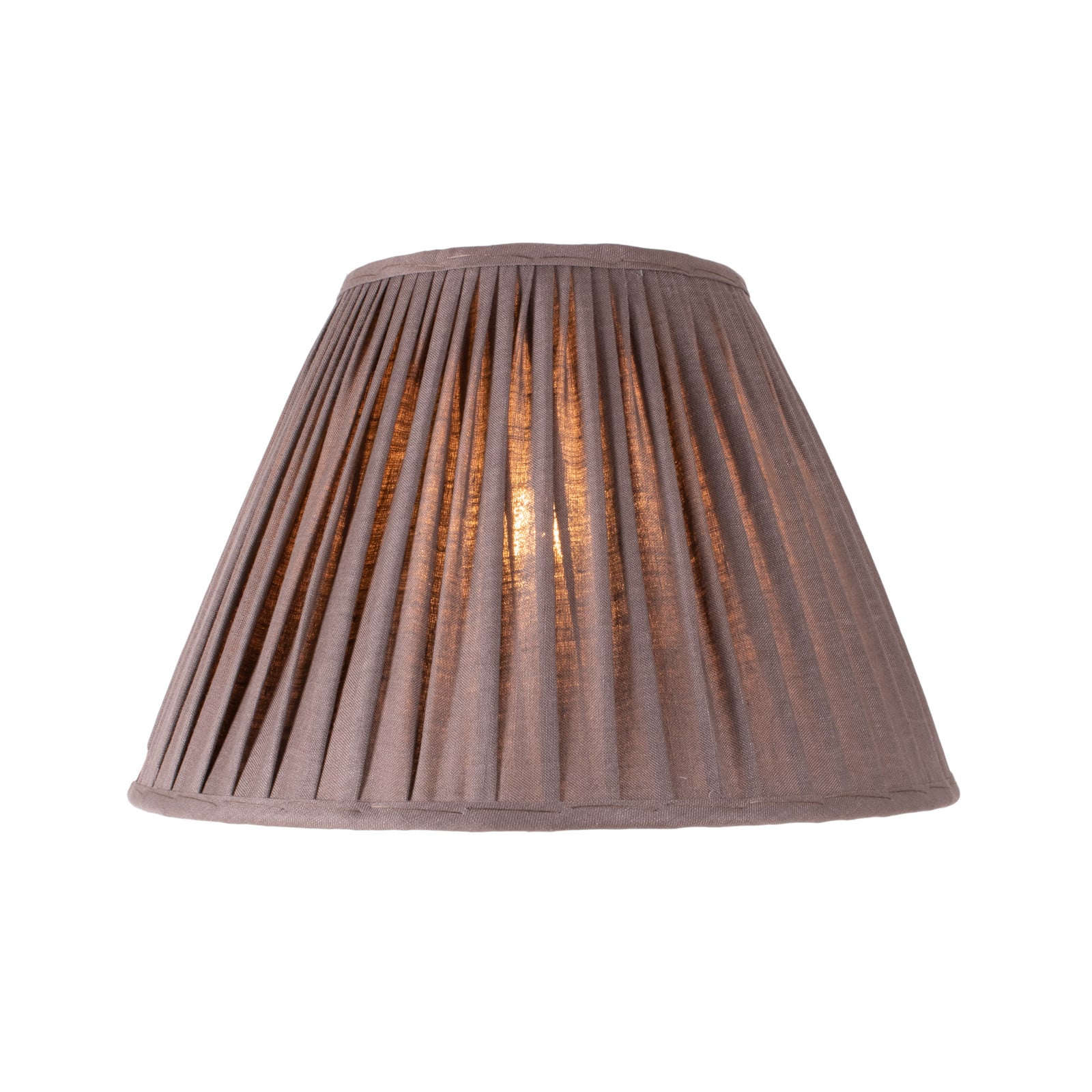 Ella lampeskærm, brun, Ø 33 cm, hør – Watt &amp; Veke Watt & Veke - Design - Stof / tekstil