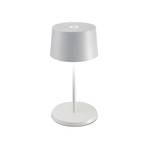 Zafferano Olivia mini 3K stolna lampa na baterije bijela