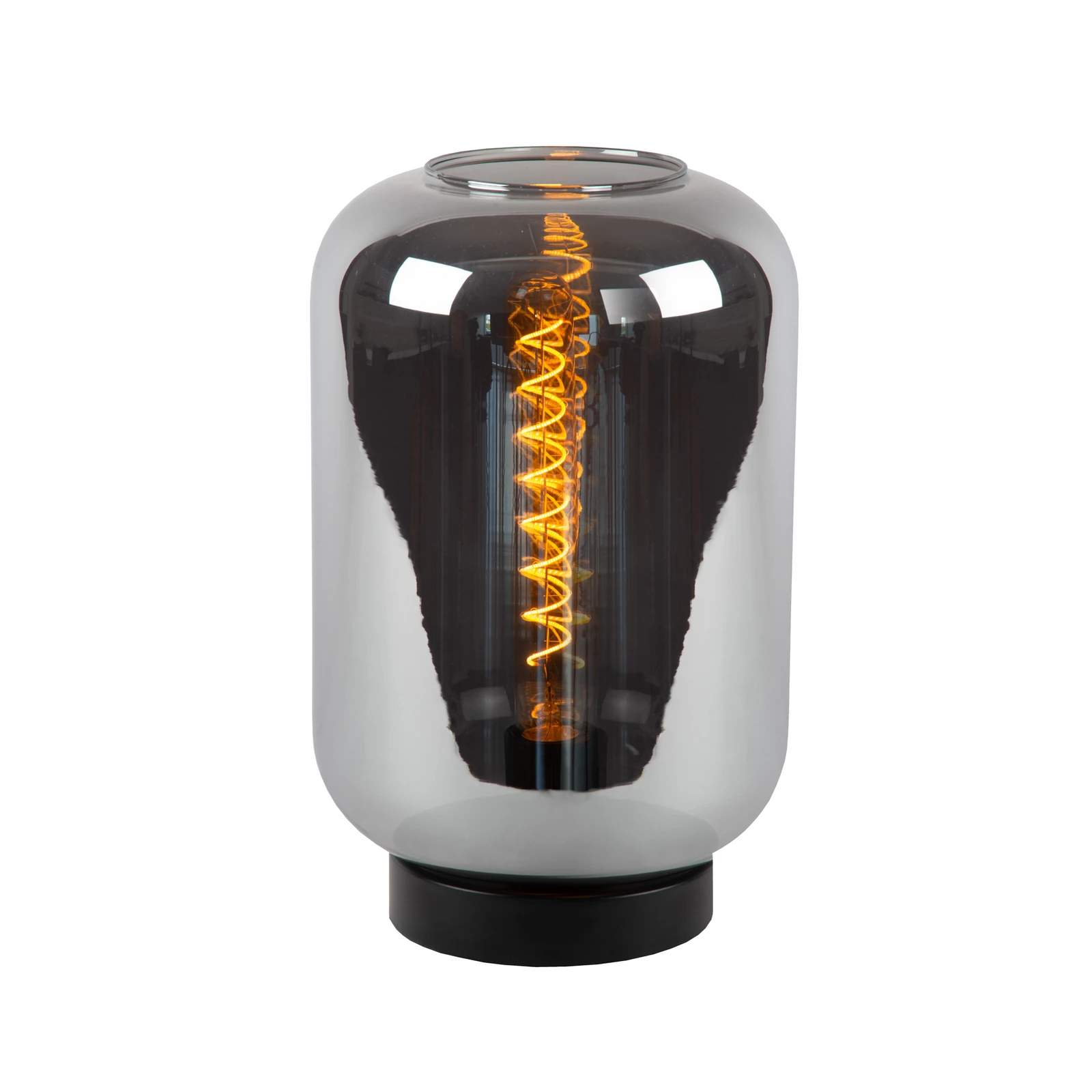 Lampe de table Joanet avec verre fumé, Ø 22 cm